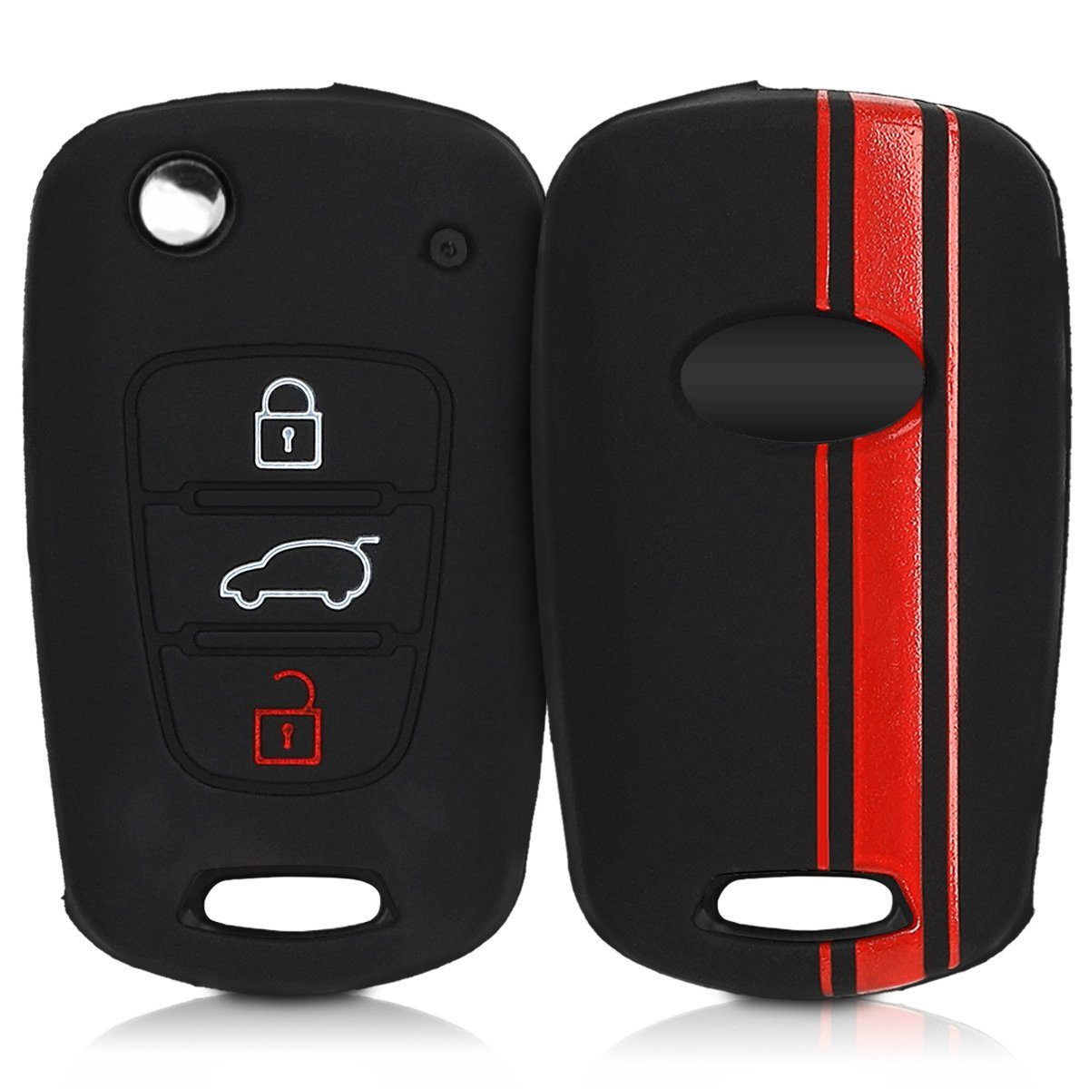 kwmobile Schlüsseltasche Autoschlüssel Hülle für Hyundai Kia,  Schlüsselhülle Silikon Case Schlüssel Cover