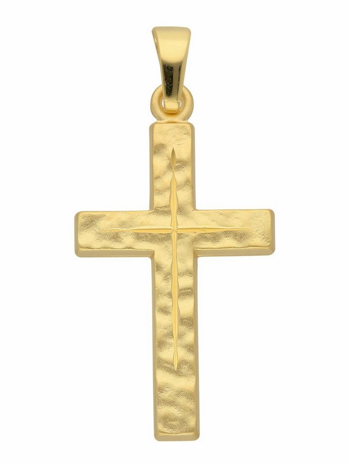 Adelia´s Kettenanhänger 333 Gold Kreuz Anhänger, Goldschmuck für Damen &  Herren, Maße - Breite 15,3 mm - Höhe 21,4 mm