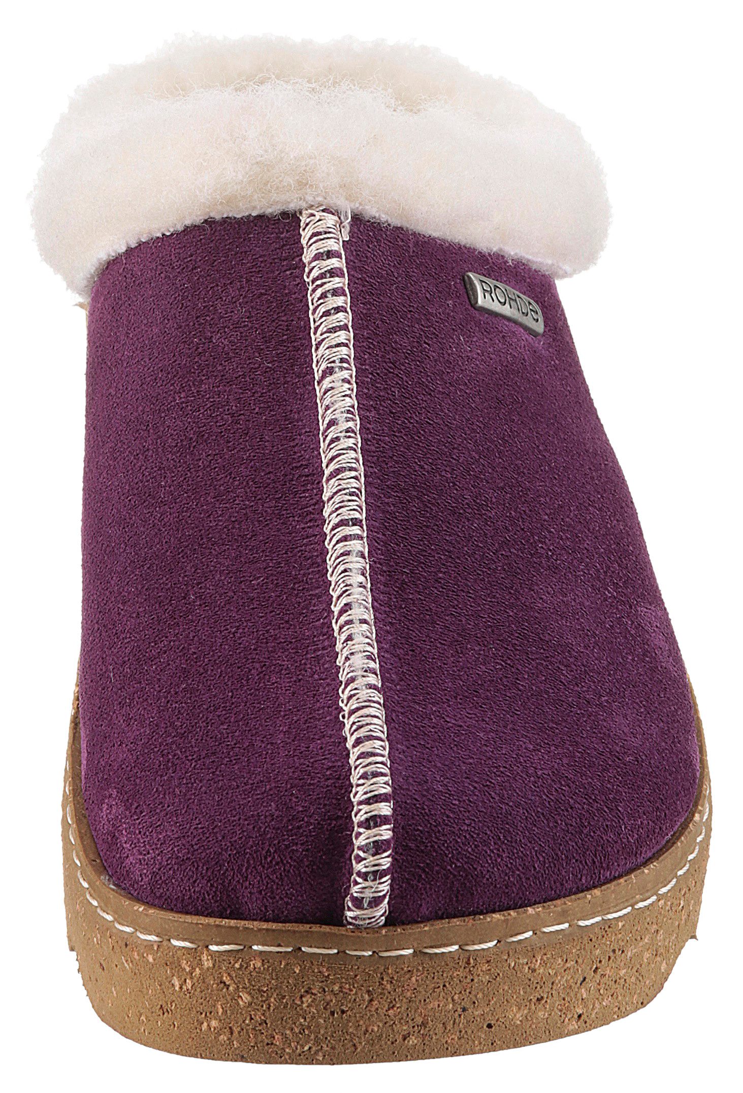 Rohde FOGGIA-D Pantoffel Hausschuh, Clog mit herausnehmbarer Innensohle aus Lammwolle