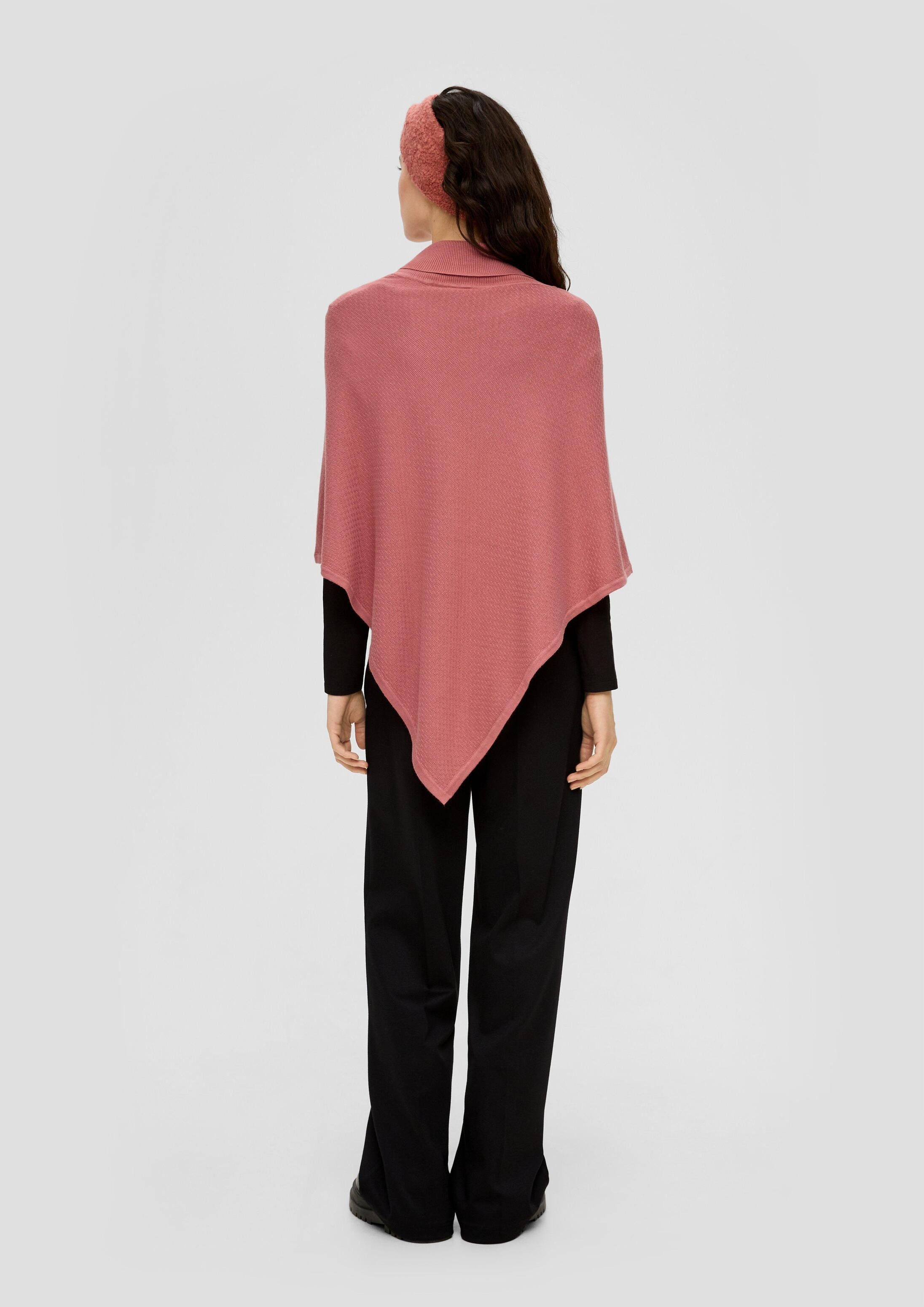 s.Oliver Poncho Indoor-Poncho Poncho aus Viskose-Baumwoll-Mix