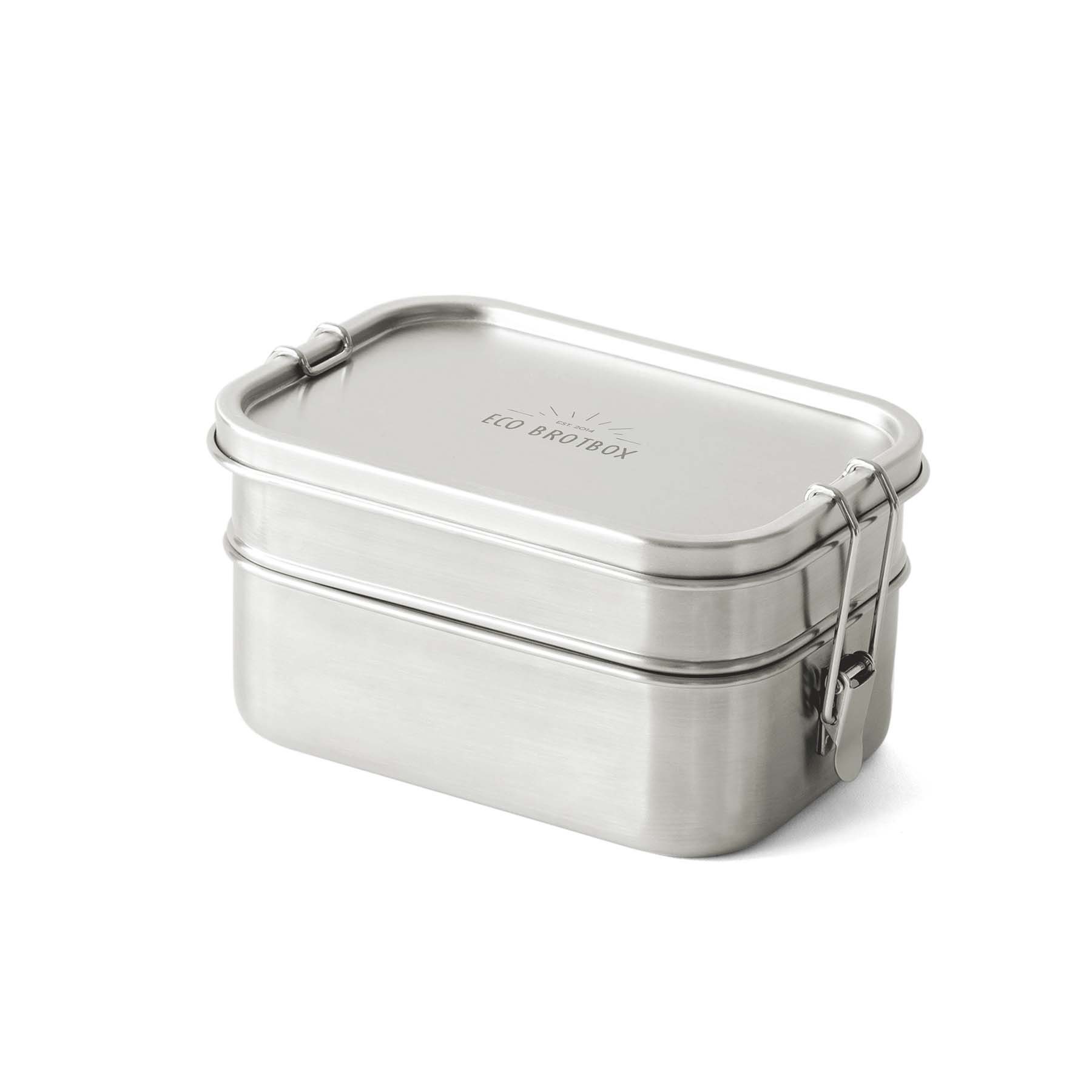 Edelstahl ECO Lunchbox Brotbox Double+, Yogi