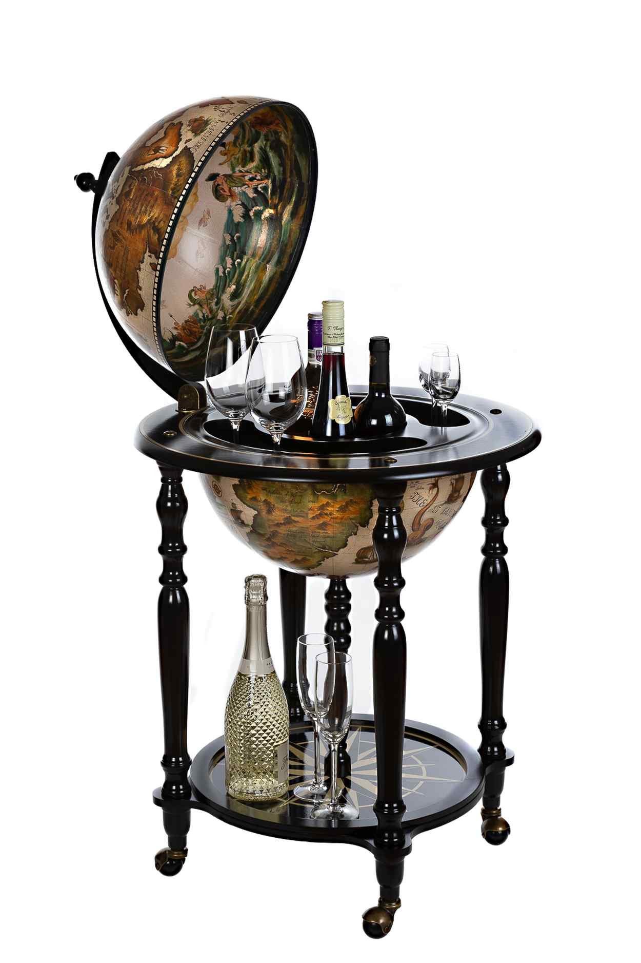 BIRENDY Dekoobjekt Birendy riesige Barwagen Hausbar mit Rollen Globusbar in günstig online kaufen