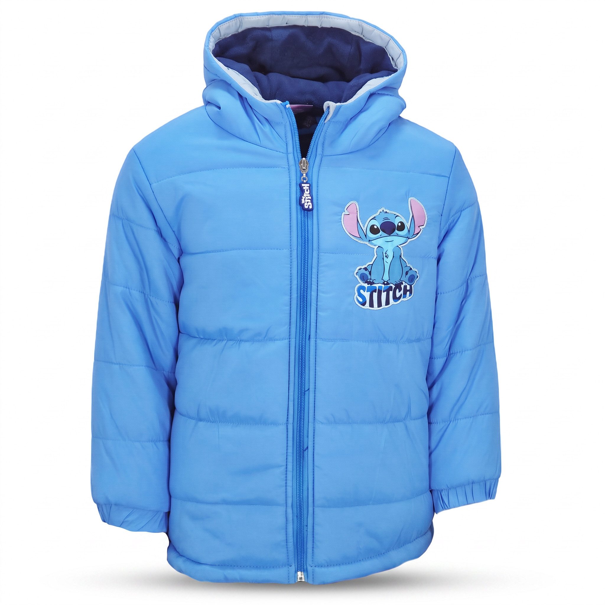 Disney Winterjacke Disney Stitch Kinder Winterjacke Jungen Jacke mit Kapuze Gr. 98 bis 128