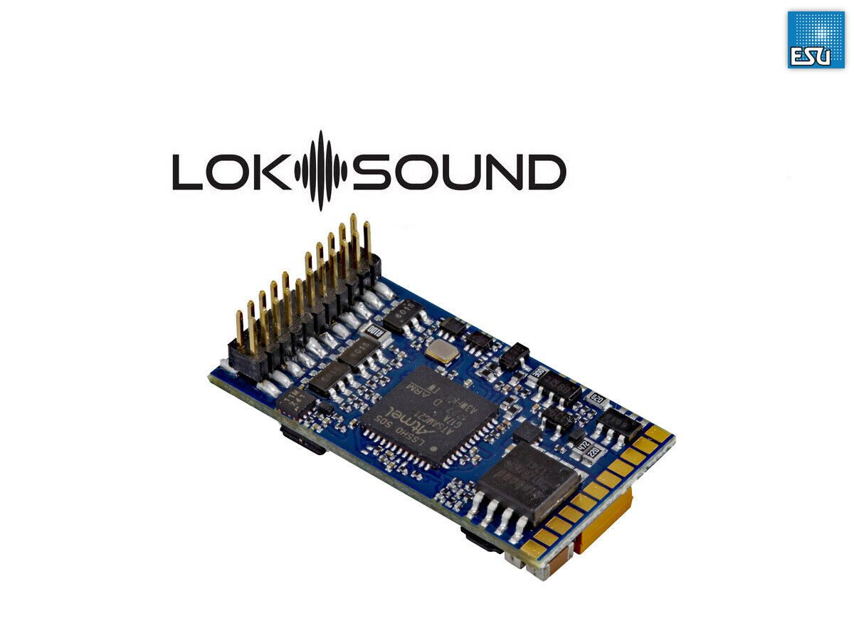 ESU Modelleisenbahn-Set ESU 58412 LokSound 5 DCC/MM/SX/M4 PluX22 mit LSP 11x15mm + Wunschsound