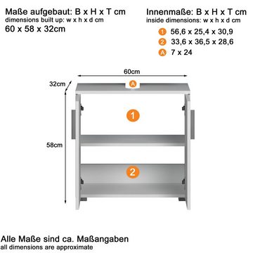 welltime Waschbeckenunterschrank Prag (1-St) Badmöbel, Breite 60cm