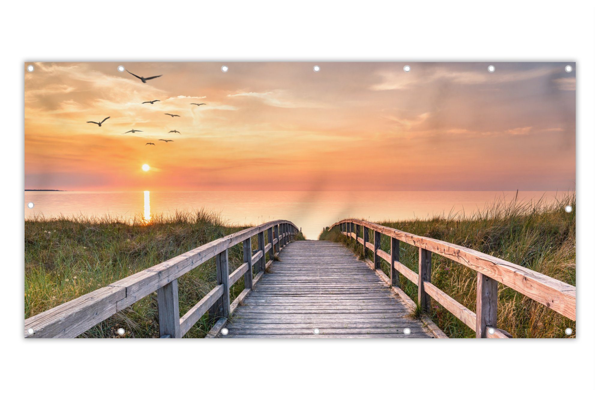 MuchoWow Balkonsichtschutz Sonnenuntergang - Meer - günstig online kaufen