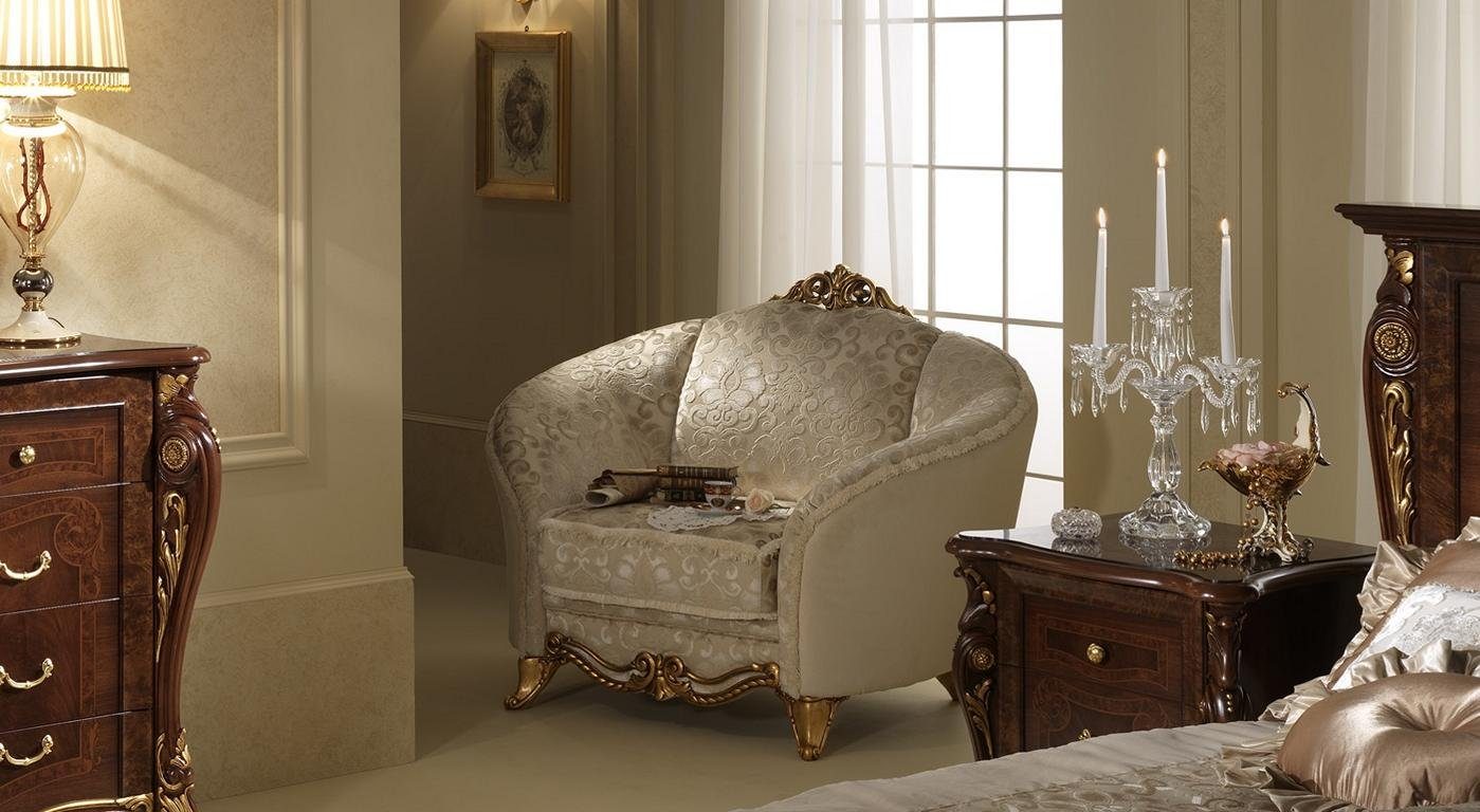 JVmoebel Sessel Sessel Design Stuhl Polster Club Neu Relax Stoff Textil Lounge Fernseh 1 Sitzer