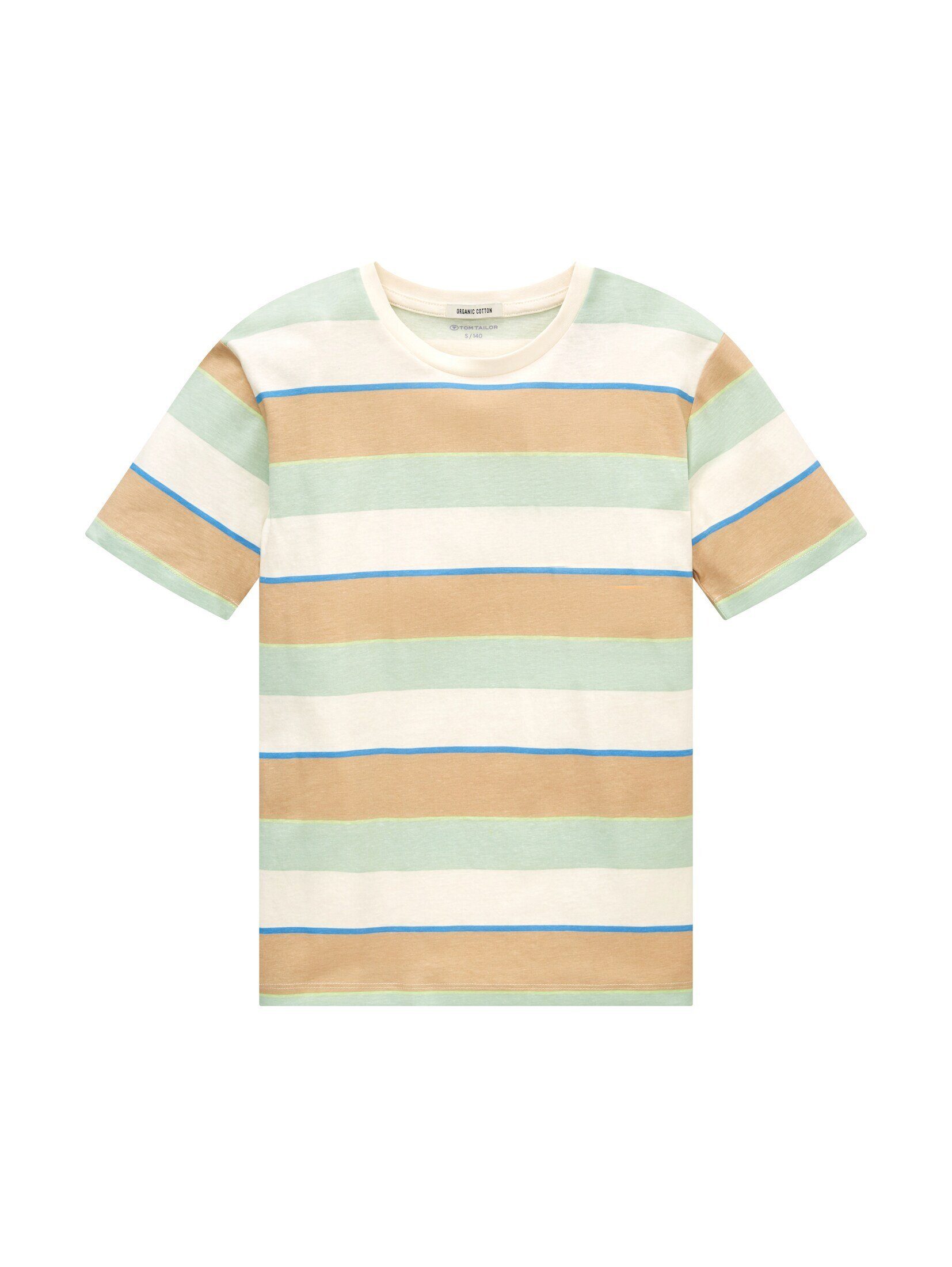 TOM TAILOR T-Shirt Gemustertes T-Shirt multicolor mint block stripe