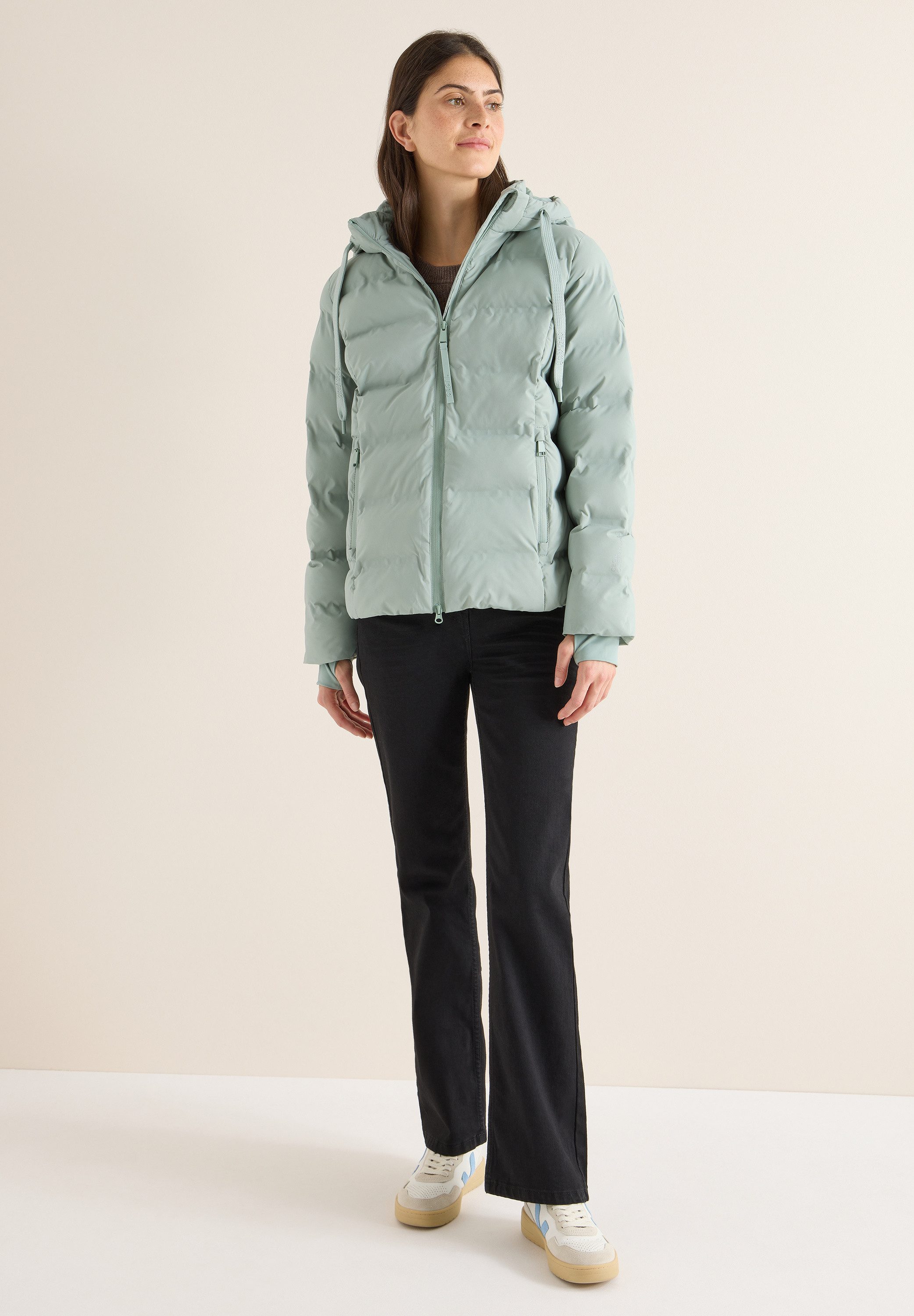 CECIL Steppjacke mit Kapuze mit Tunnelzugband