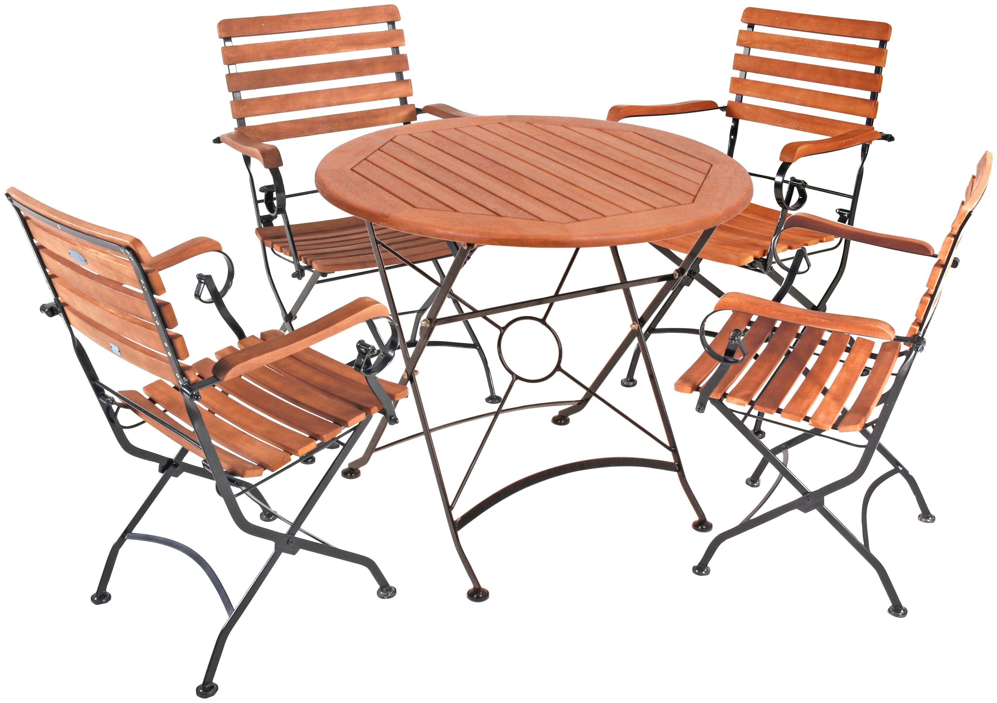 Garden Pleasure Garten-Essgruppe WIEN Set, (Set, 5-tlg)