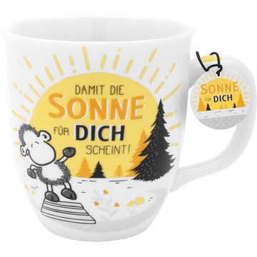 Sheepworld Tasse Porzellan-Tasse "Damit die Sonne für dich scheint" 40 cl, Porzellan, mit Henkeldruck