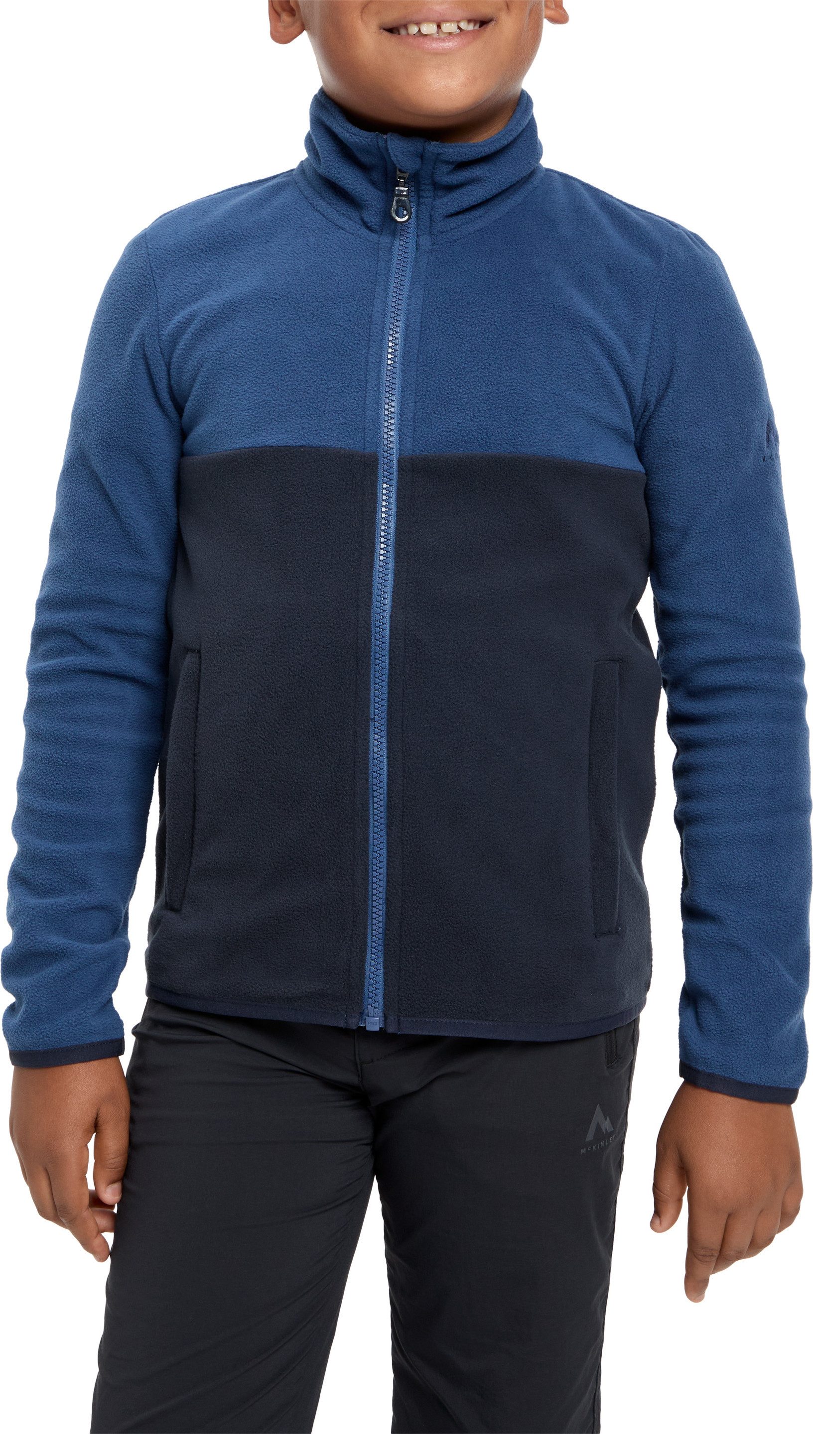 McKINLEY JU.-UNTERJACKE AMARO FZ FL B Colorblocking Look, Reißverschlusstaschen