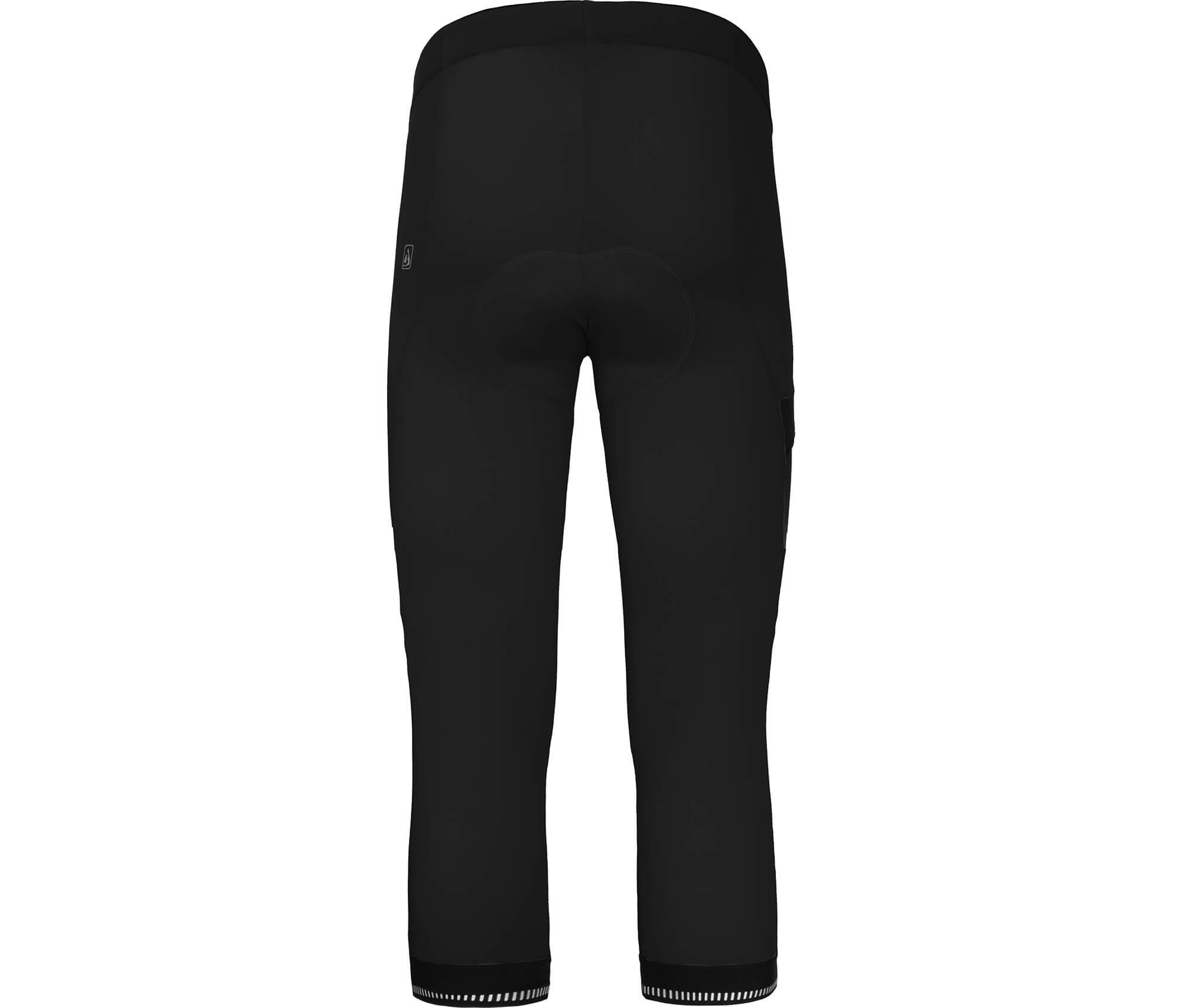 KEMI Sitzpolster) Radhose, COMFORT 3/4 Herren (mit schwarz tight, Normalgrößen, Bergson Fahrradhose Capri bielastisch,