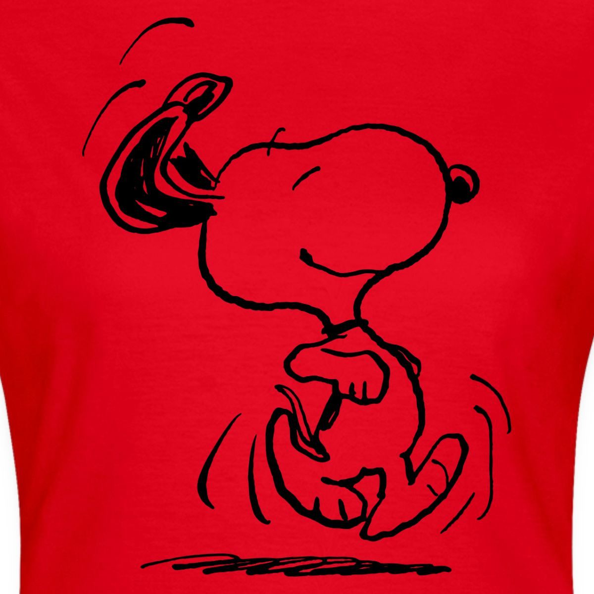 Spreadshirt T-Shirt Peanuts Snoopy Happy Frauen T-Shirt (1-tlg) Slim Fit, fällt klein aus