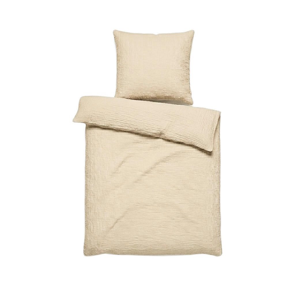 COFI 1453 Bettwäsche Premium Musselin, 2 teilig, 100% Baumwolle, mit praktischem Knopfverschluss