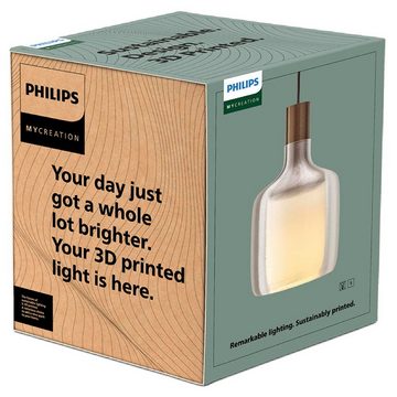 Philips Hängeleuchte 3D-Druck Pendelleuchte Mycreation Jewels One in Weiß und Transparent, keine Angabe, Leuchtmittel enthalten: Nein, warmweiss, Hängeleuchte, Pendellampe, Pendelleuchte