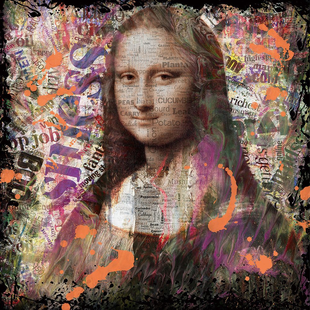 ArtUniverse Gemälde Modern Lisa III 100 x 100 cm, Menschenmotiv