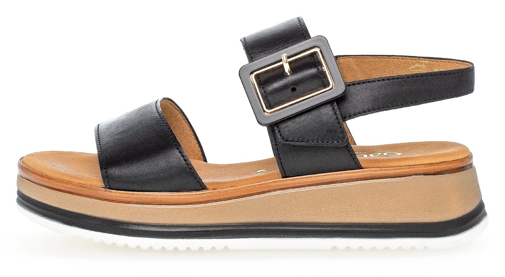 Gabor RHODOS Keilsandalette, Riemchensandale, Sommerschuh, Sandale in Weite G (weit)