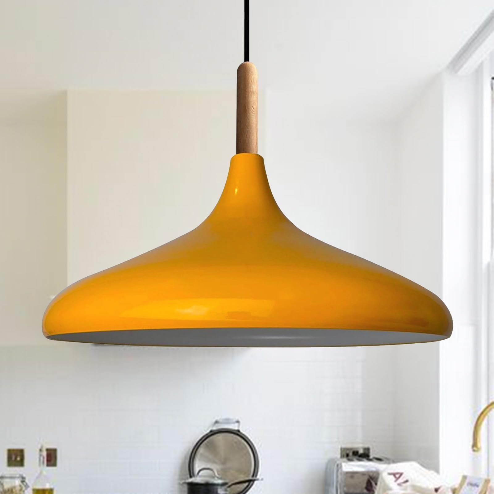 Bamyum Pendelleuchte Bamyum Pendelleuchte I Champion I Ø35 cm Holz-Metall E27 Moderne Lampe, ohne Leuchtmittel