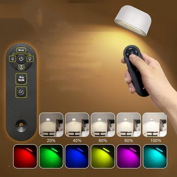 Bedee Wandleuchte LED Wandleuchte Innen Kabellos Lampe 5 Helligkeitsstufen 360° Drehbare, Touch Control Wandlampen, LED fest integriert, Warmweiß, für Wohnzimmer Schlafzimmer Treppenhaus Flur kabellose wandleuchten