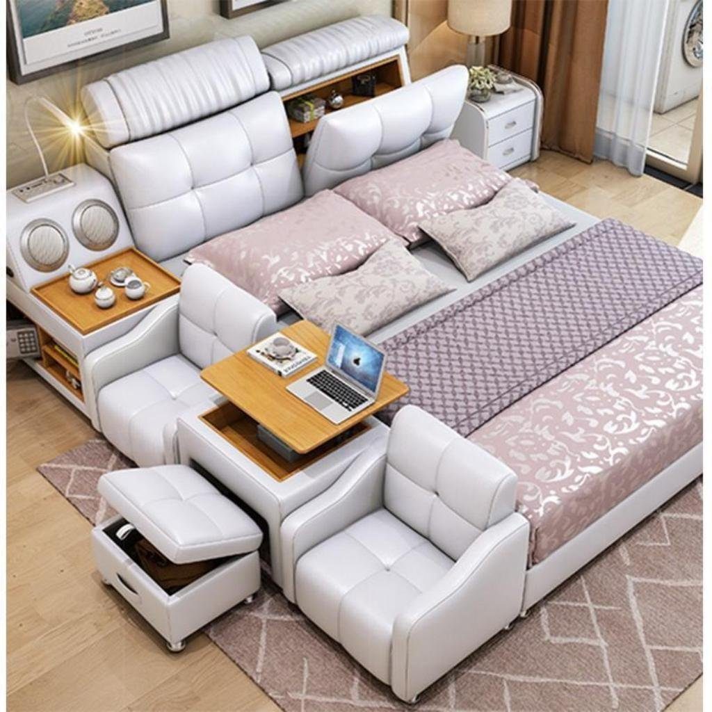 JVmoebel Multimediabett Multifunktion Bett Moderne Hotel Bett Multifunktion Sound 180x200 (1-tlg., 1x Bett), Made in Europa