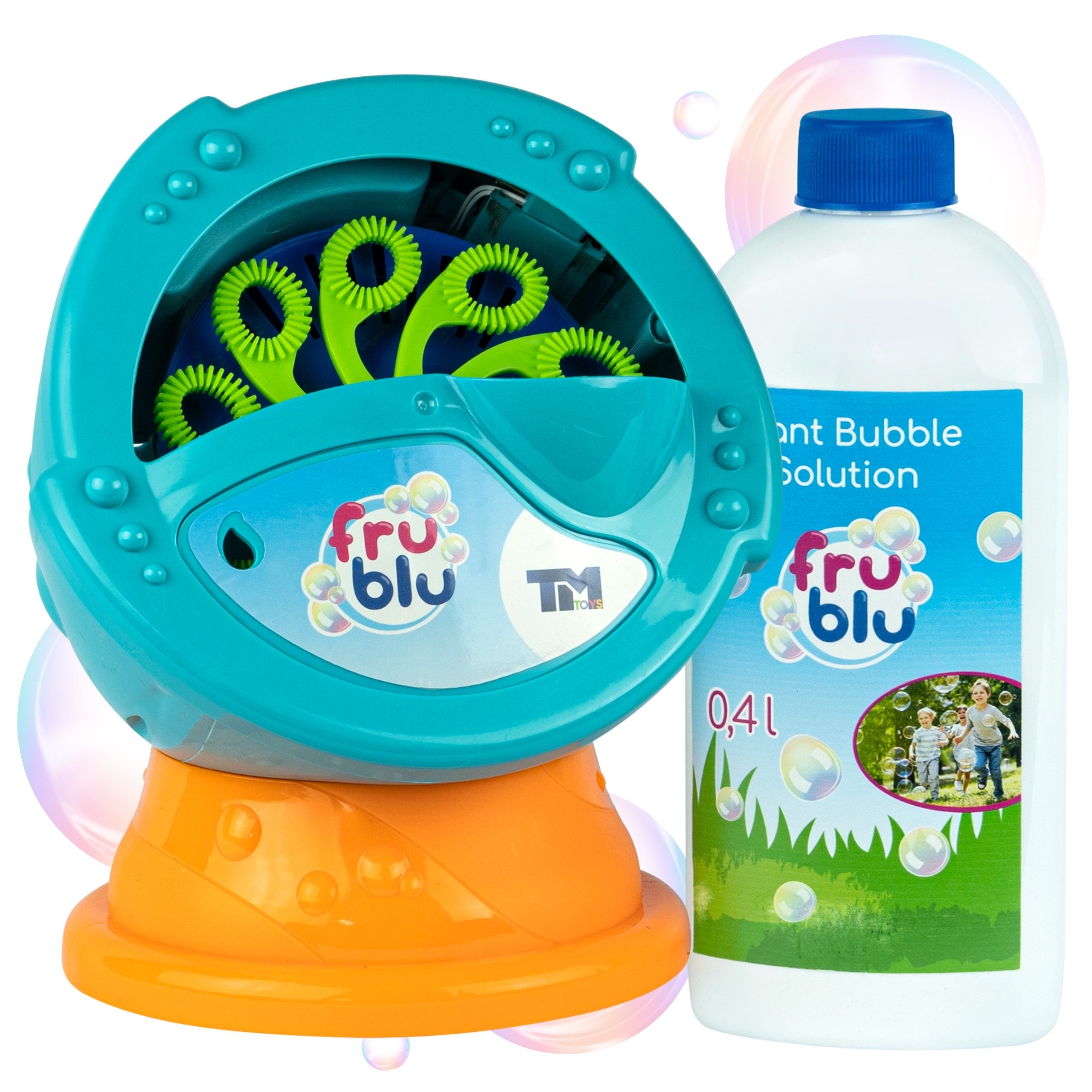 Sarcia.eu Seifenblasenmaschine Seifenblasenset, Seifenblasenmaschine + Flüssigkeit 400 ml