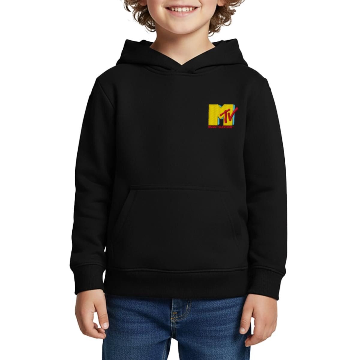 Hoodie MTV Logo Als Stick-Design Kinder Premium Hoodie