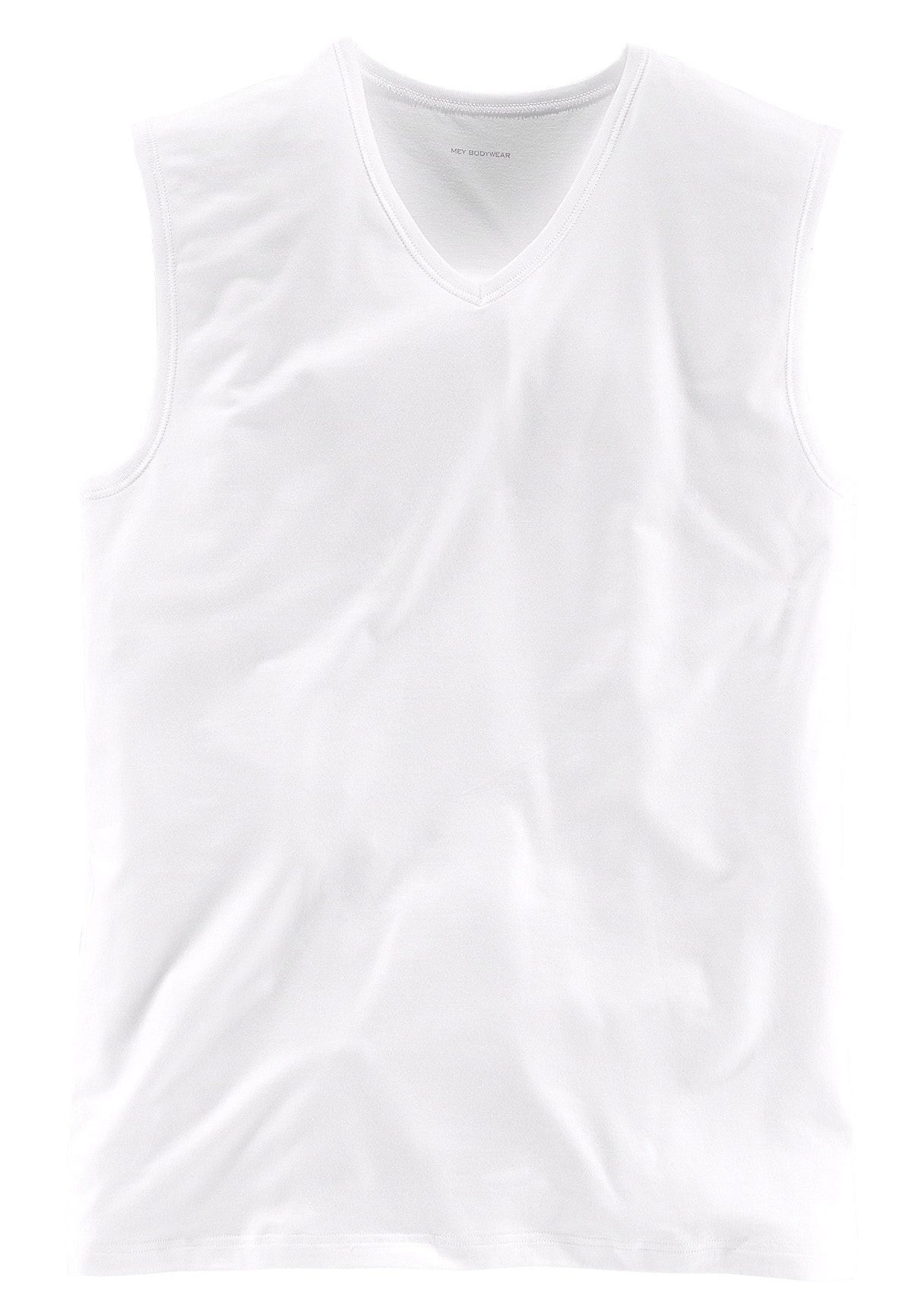 Mey Tanktop Dry Cotton mit V-Ausschnitt, breite Träger, Single Jersey-Qualität