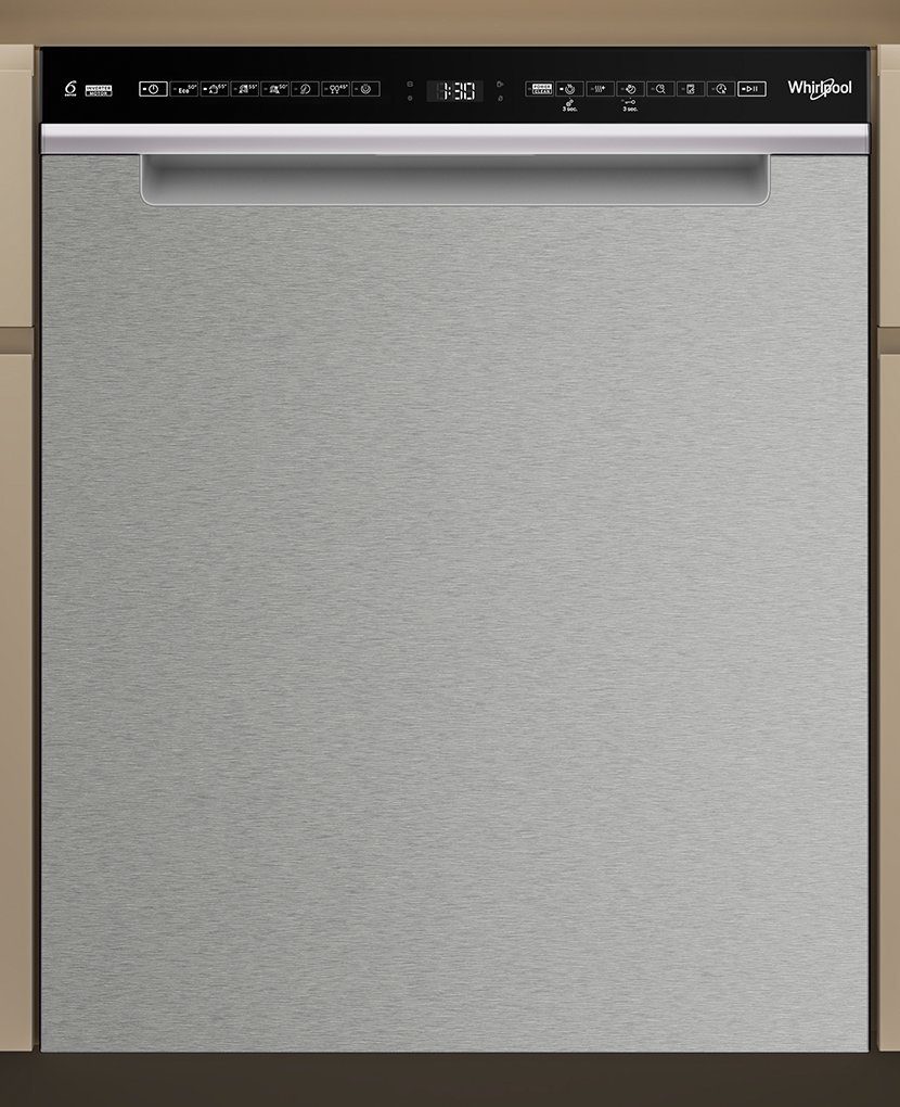 Whirlpool Unterbaugeschirrspüler W7U HS31 X, 15 Maßgedecke, Vollwasserschutz, Spaceplus, Silent Option, Glasscare