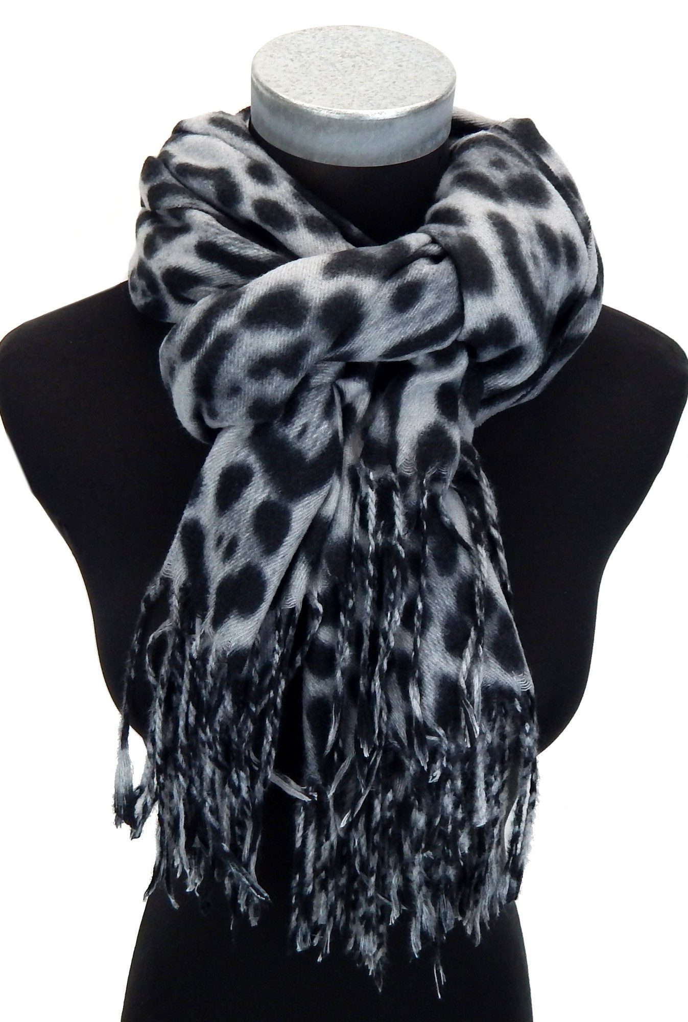 Ella Jonte Modeschal, Leopard beige braun oder grau Herbst Winterschal Anim günstig online kaufen