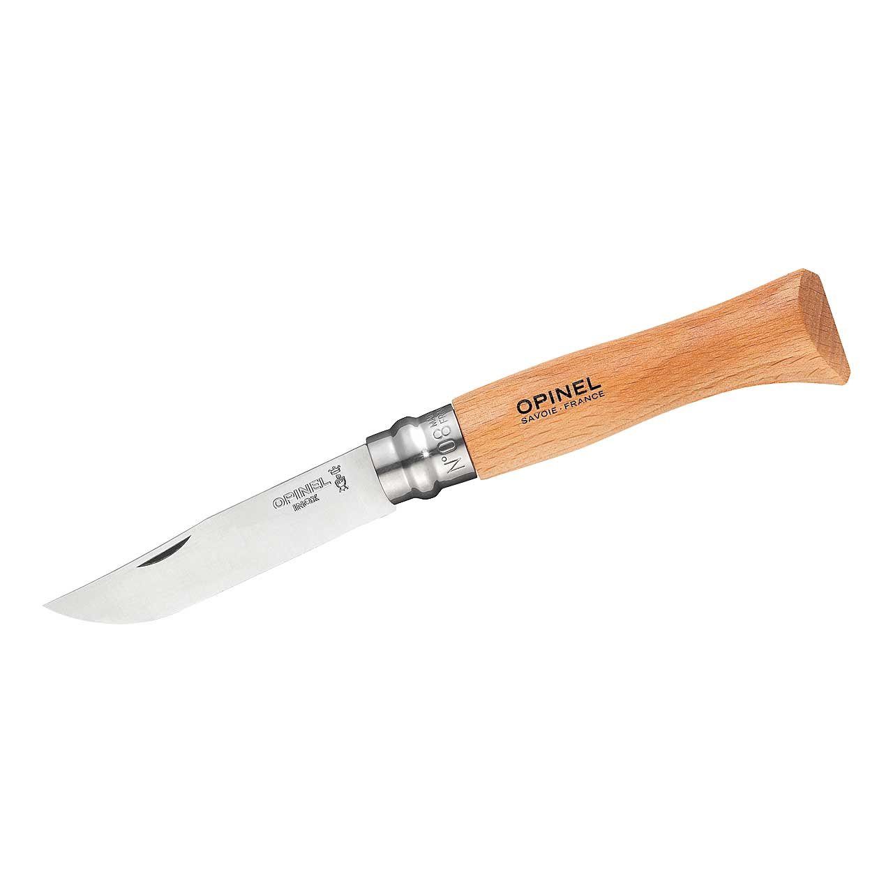 Taschenmesser Messer Größe 8 rostfrei Buchenholzgriff