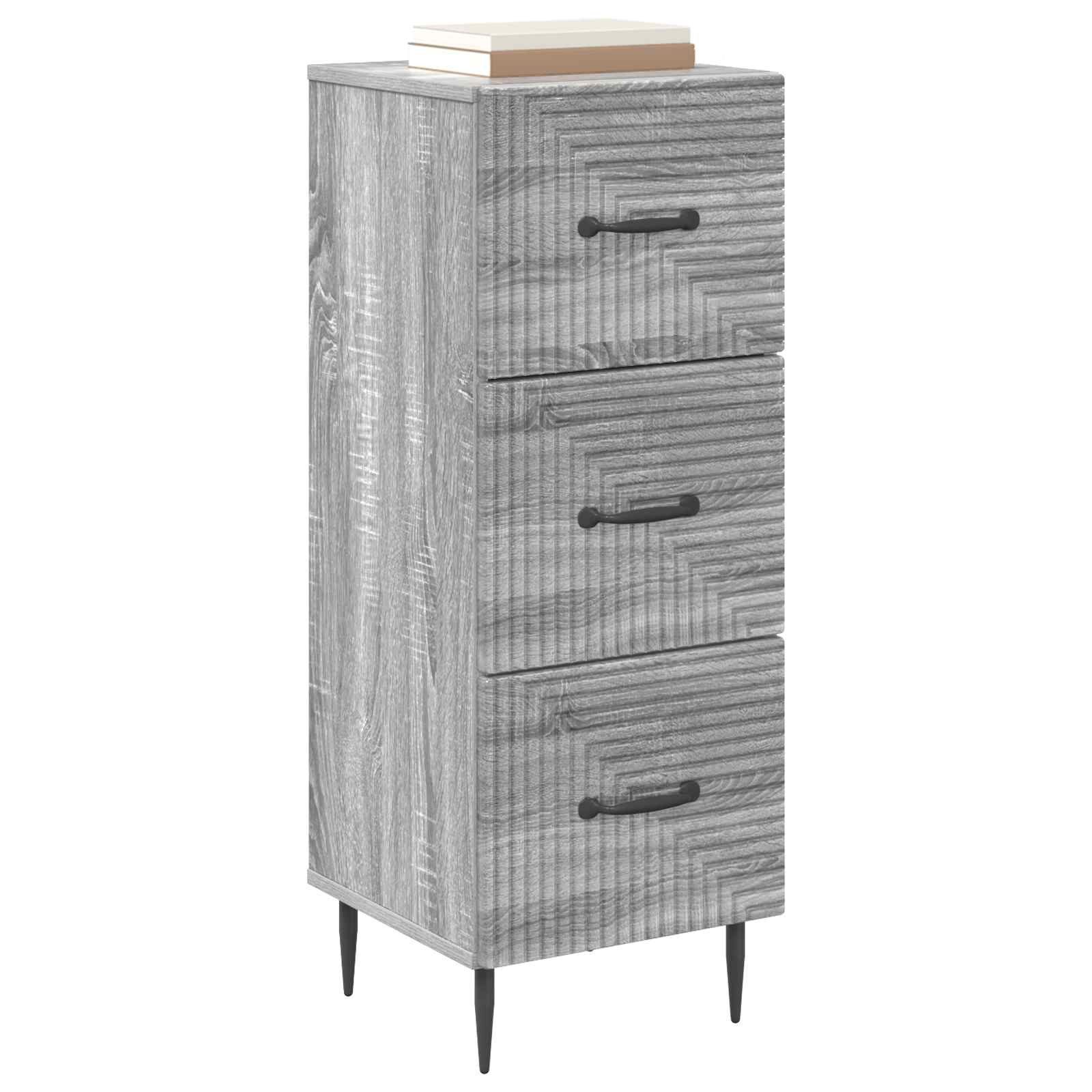 vidaXL Schranksystem Schubladenschrank Graues Sonoma 33 x 34,5 x 89,5 cm (1-St)