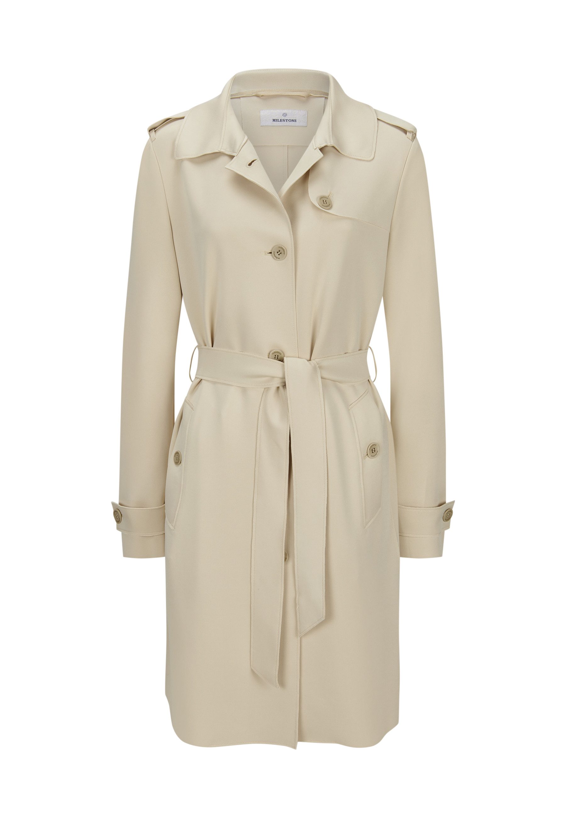Milestone Trenchcoat MSGoldie ungefütterter Kurzmantel mit günstig online kaufen