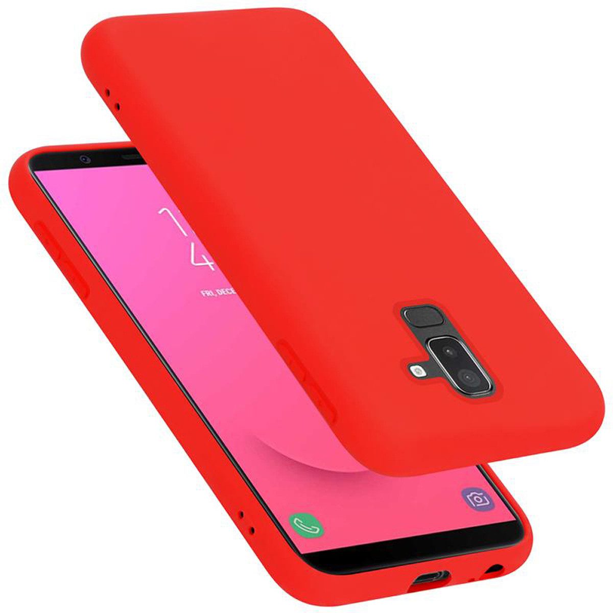Cadorabo Handyhülle für Samsung Galaxy A6 PLUS 2018 Hülle Samsung Galaxy A6 PLUS 2018, Flexible Hülle TPU Silikon Schutzhülle Back Cover Case
