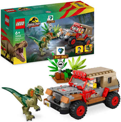LEGO® Konstruktionsspielsteine Hinterhalt des Dilophosaurus (76958), LEGO® Jurassic Park, (211 St), Made in Europe