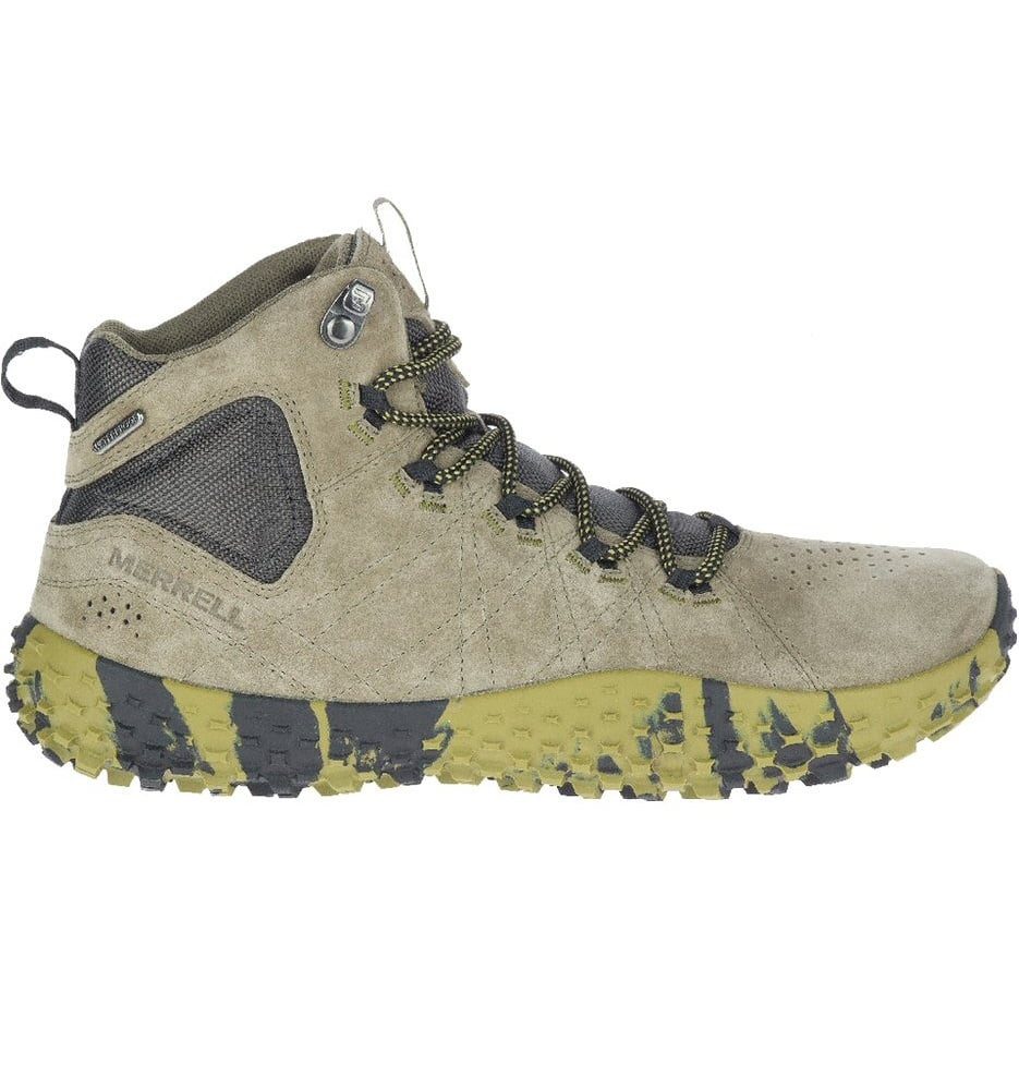 Merrell Wrapt Mid WP (Minimal-Laufschuhe, Leder, wasserdicht) olivegrün Herren Sneaker
