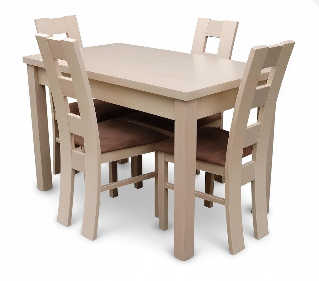 Xlmoebel Essgruppe Esszimmer Set Tisch 4 Stühle Gruppe 5tlg. Sofort, (Essgruppe, 5-tlg., 5tlg), Hergestellt in Europa