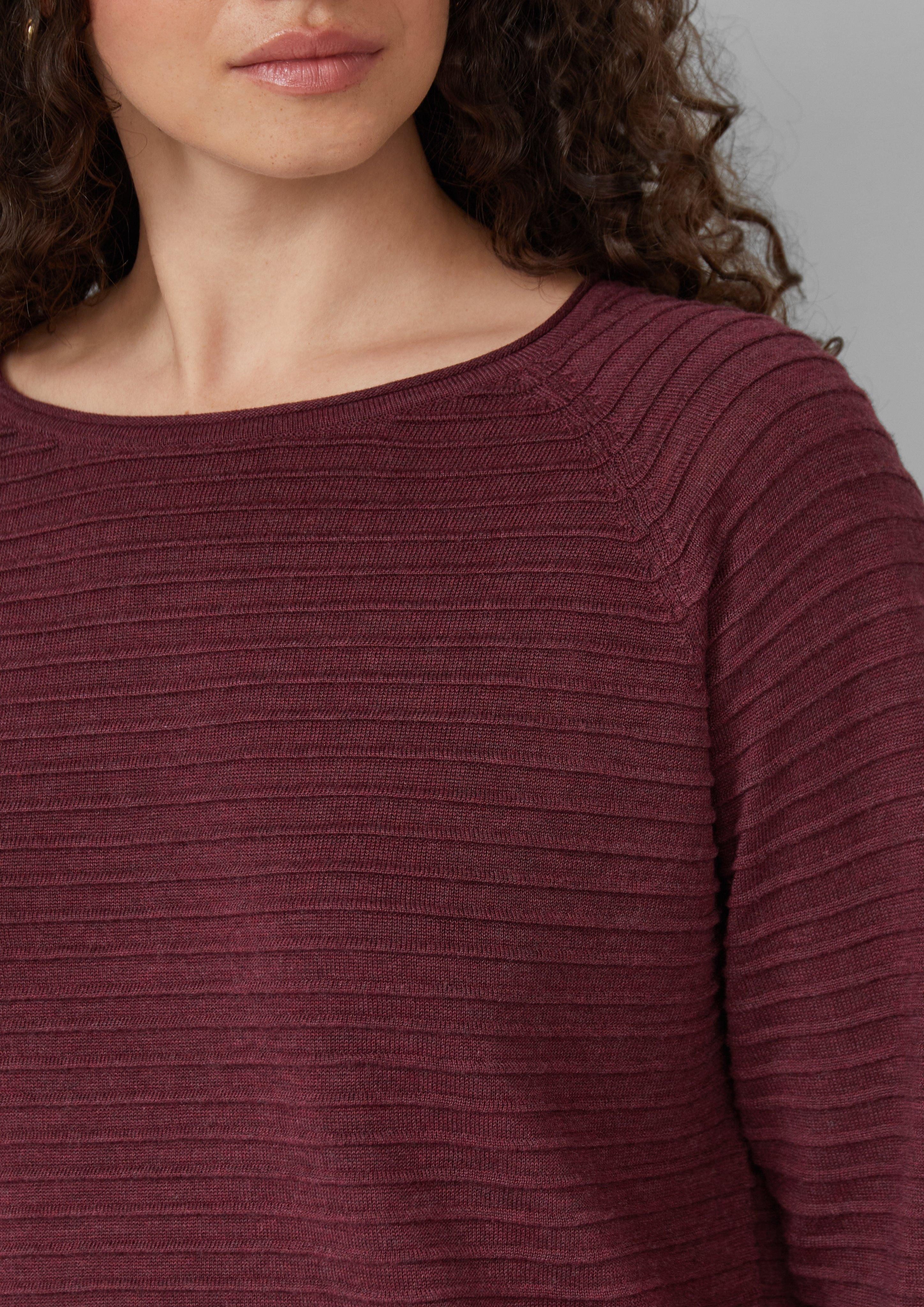 QS Strickpullover Pullover mit Strukturmuster aus günstig online kaufen
