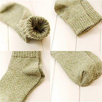 Opspring Socken 5 Paar warme Wintersocken,Dicke Damen-Stricksocken (10-Paar)