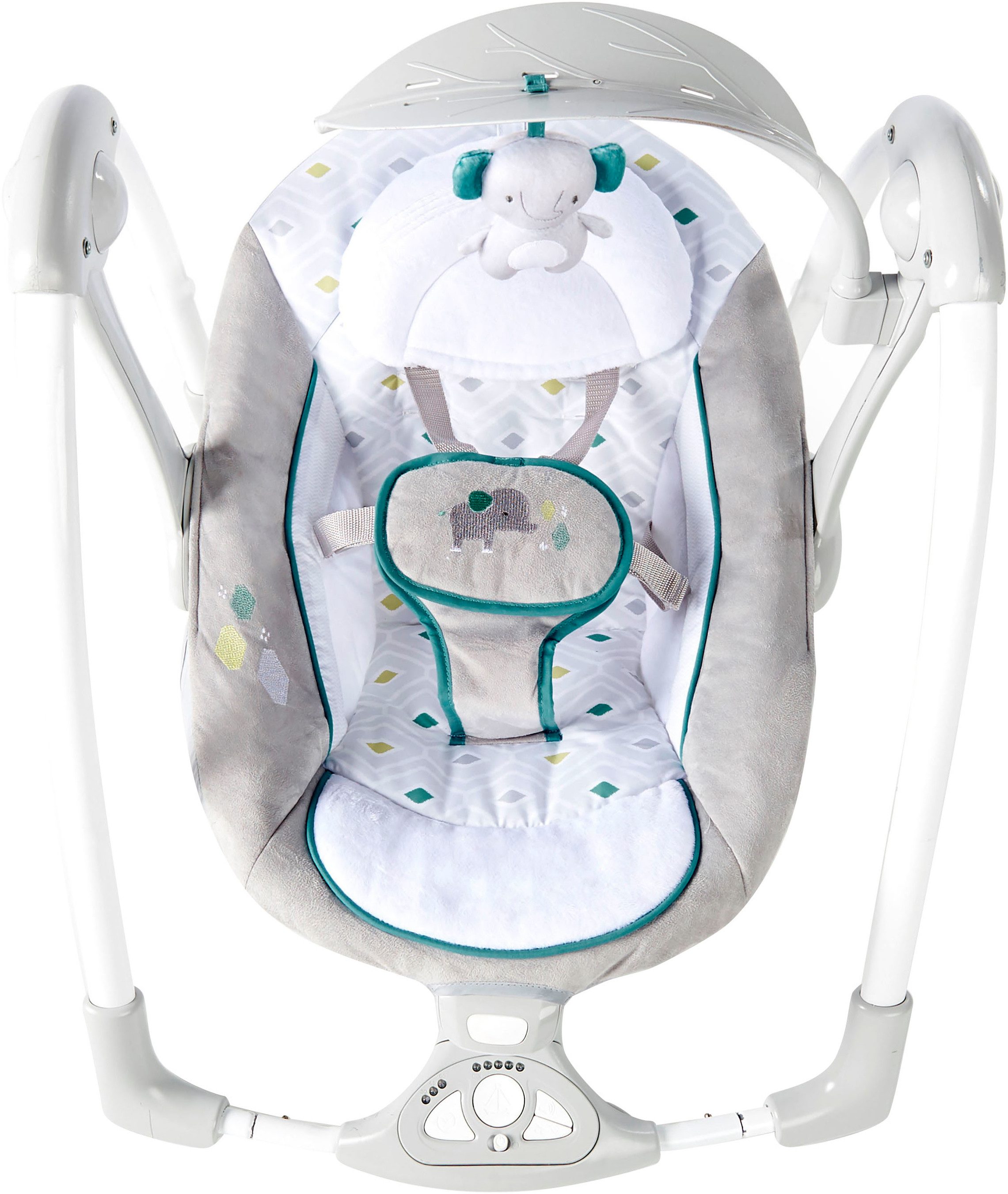 ingenuity Babyschaukel ConvertMe Swing-2-Seat Portable Swing - Nash, mit automatischer Schaukelfunktion und Sound-Effekt