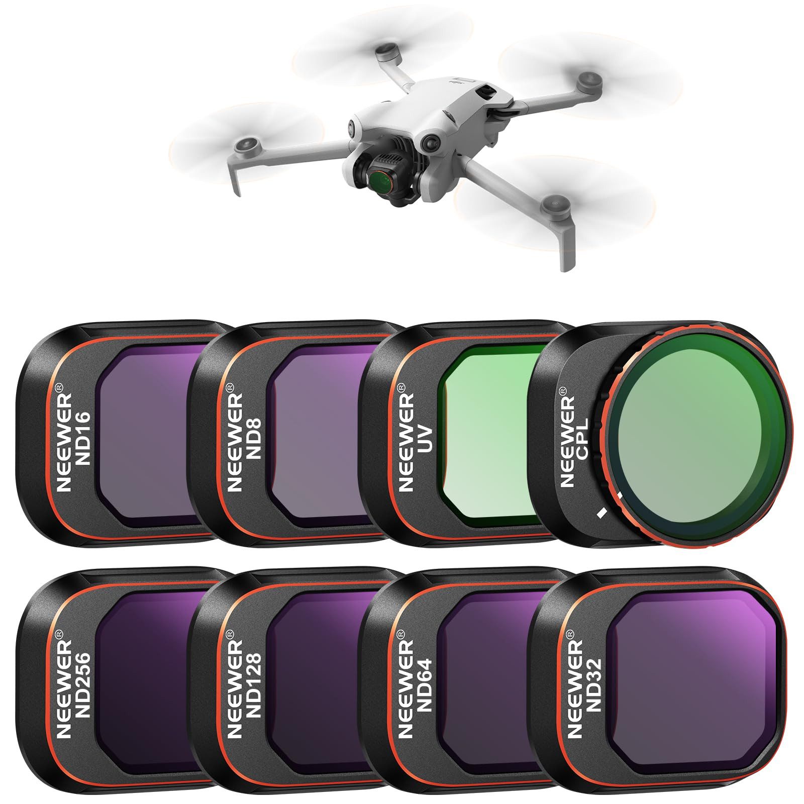 Neewer FL-A31 DJI Mini 4 Pro Filter-Set, 8-teilig, ND/CPL/UV Поляризационный фильтр (Lebendige Farbwiedergabe)