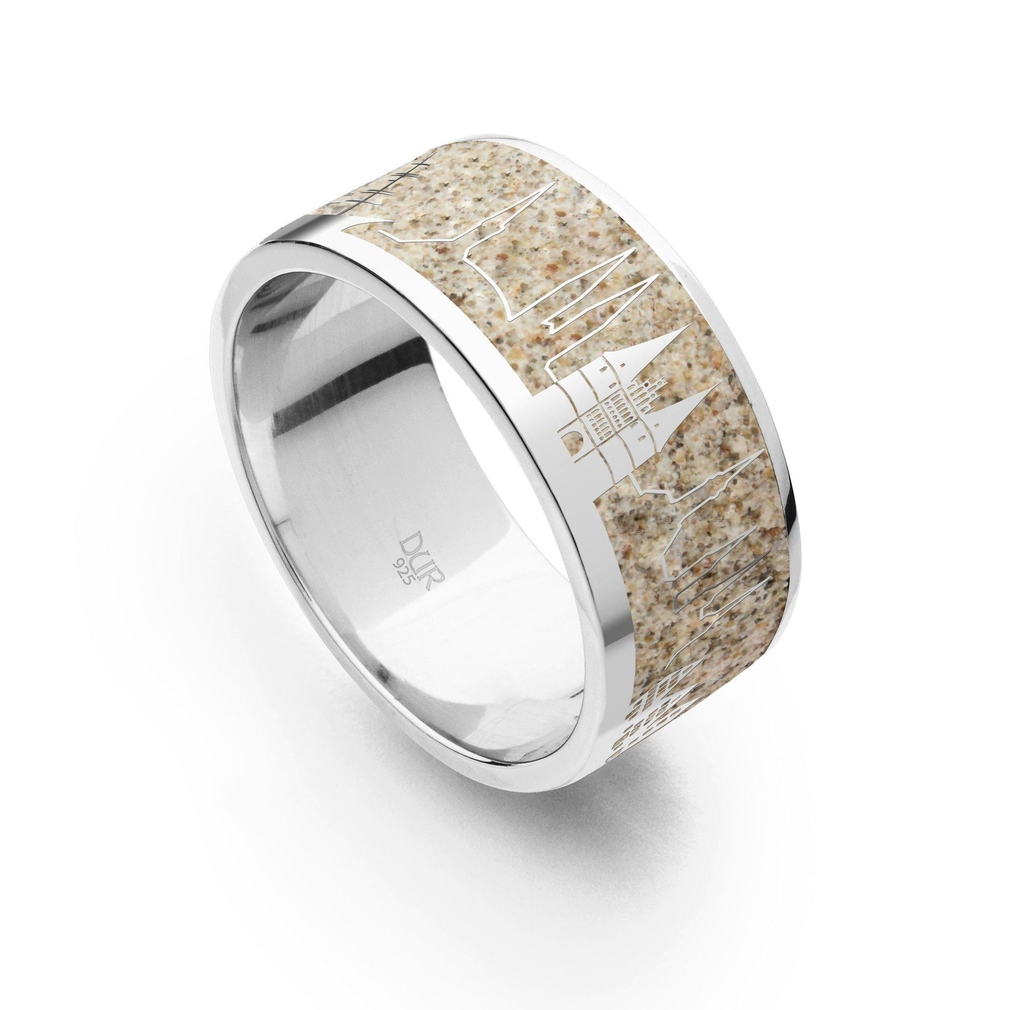 DUR Fingerring DUR Schmuck: Strandring "Lübeck" mit Strandsand R4956