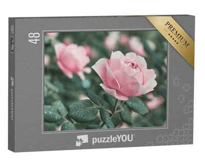 puzzleYOU Puzzle Rose Blume aus der Natur, 48 Puzzleteile, puzzleYOU-Kollektionen Rosen, Blumen, Blumen & Pflanzen