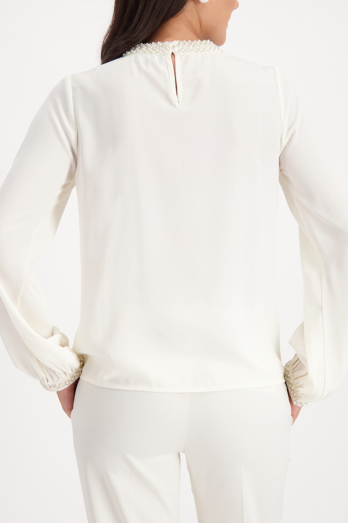 Monari Georgettebluse Bluse Georgette + Schmuck Regular fit