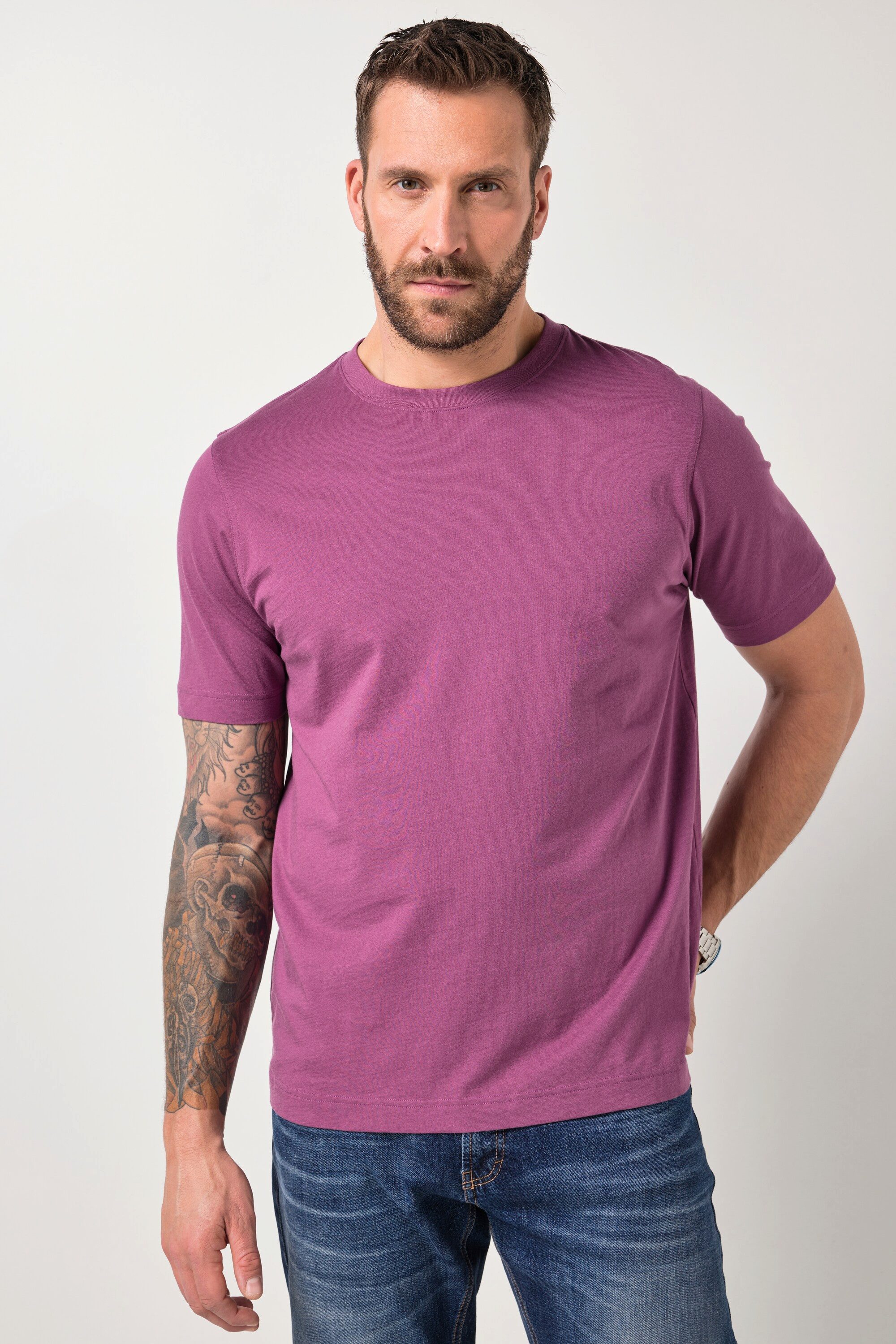 JP1880 T-Shirt T-Shirt Basic Rundhals gekämmte Baumwolle günstig online kaufen