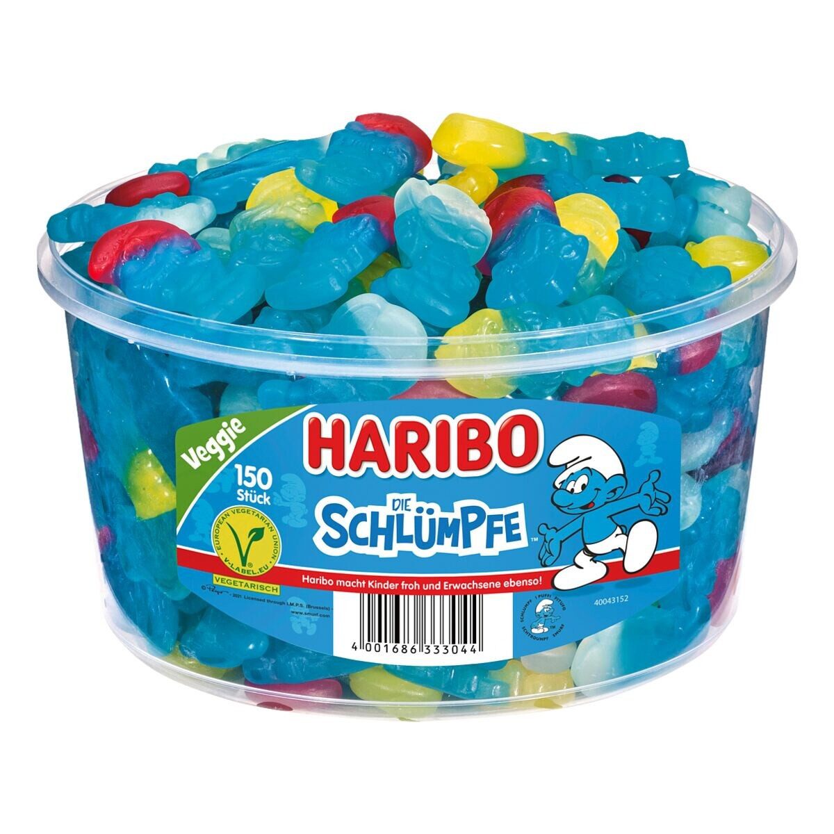 HARIBO Süßigkeit Schlümpfe, 150 STück, vegetarisch