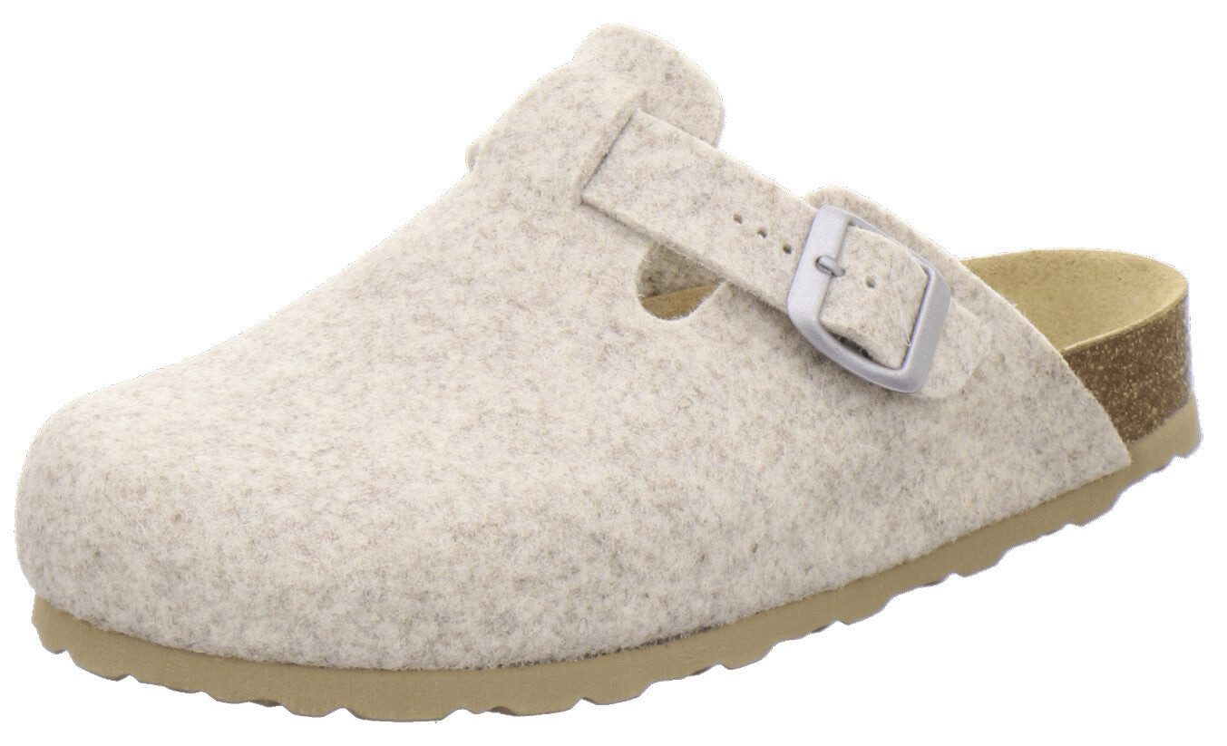 AFS-Schuhe Damen Filz Pantolette im Clog-Stil mit Fußbett, Made in Germany