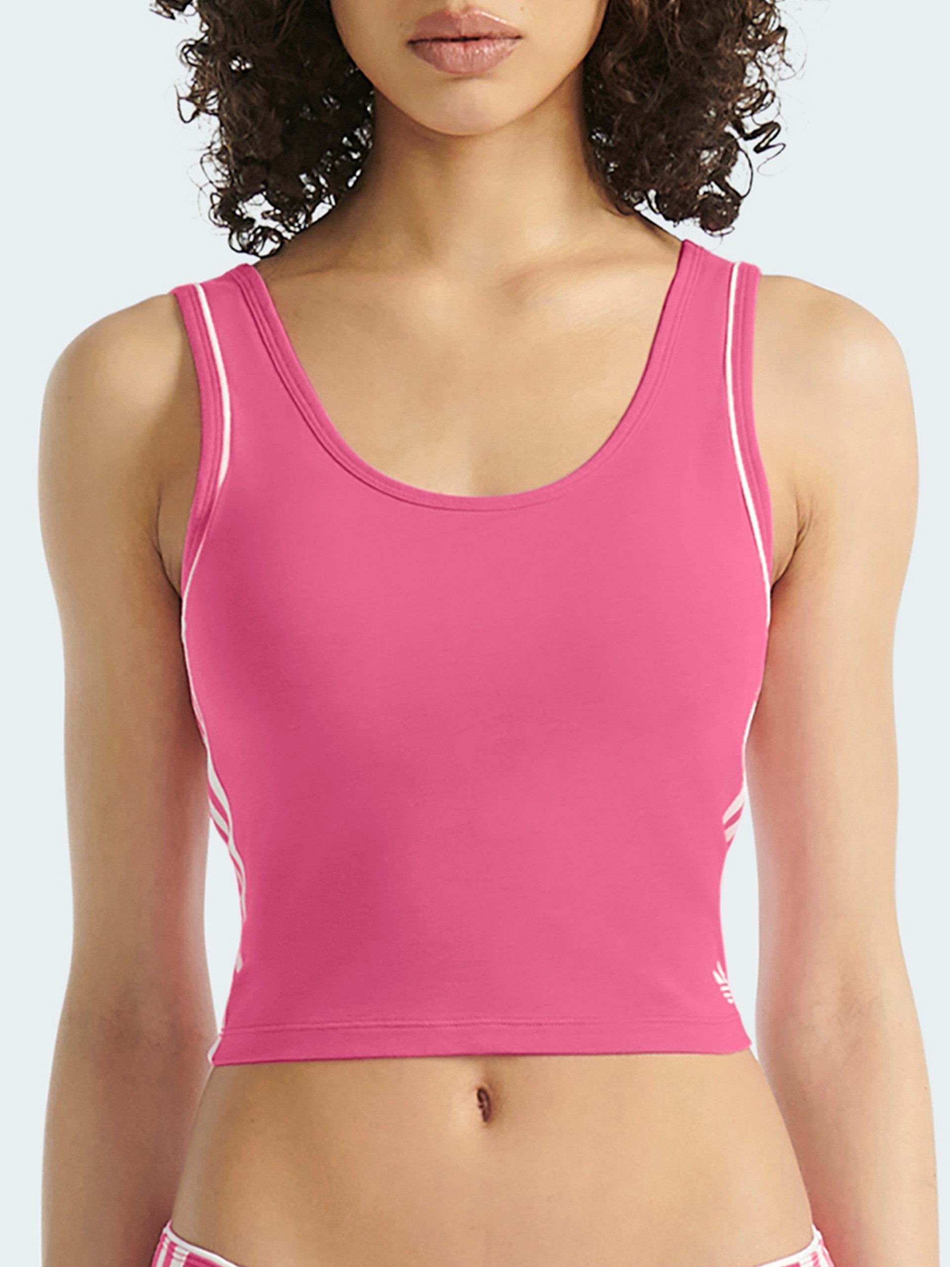 adidas Originals Crop-Top Cozy Stretch Cotton Bauchtop, Cropped Shirt, Kurz Top