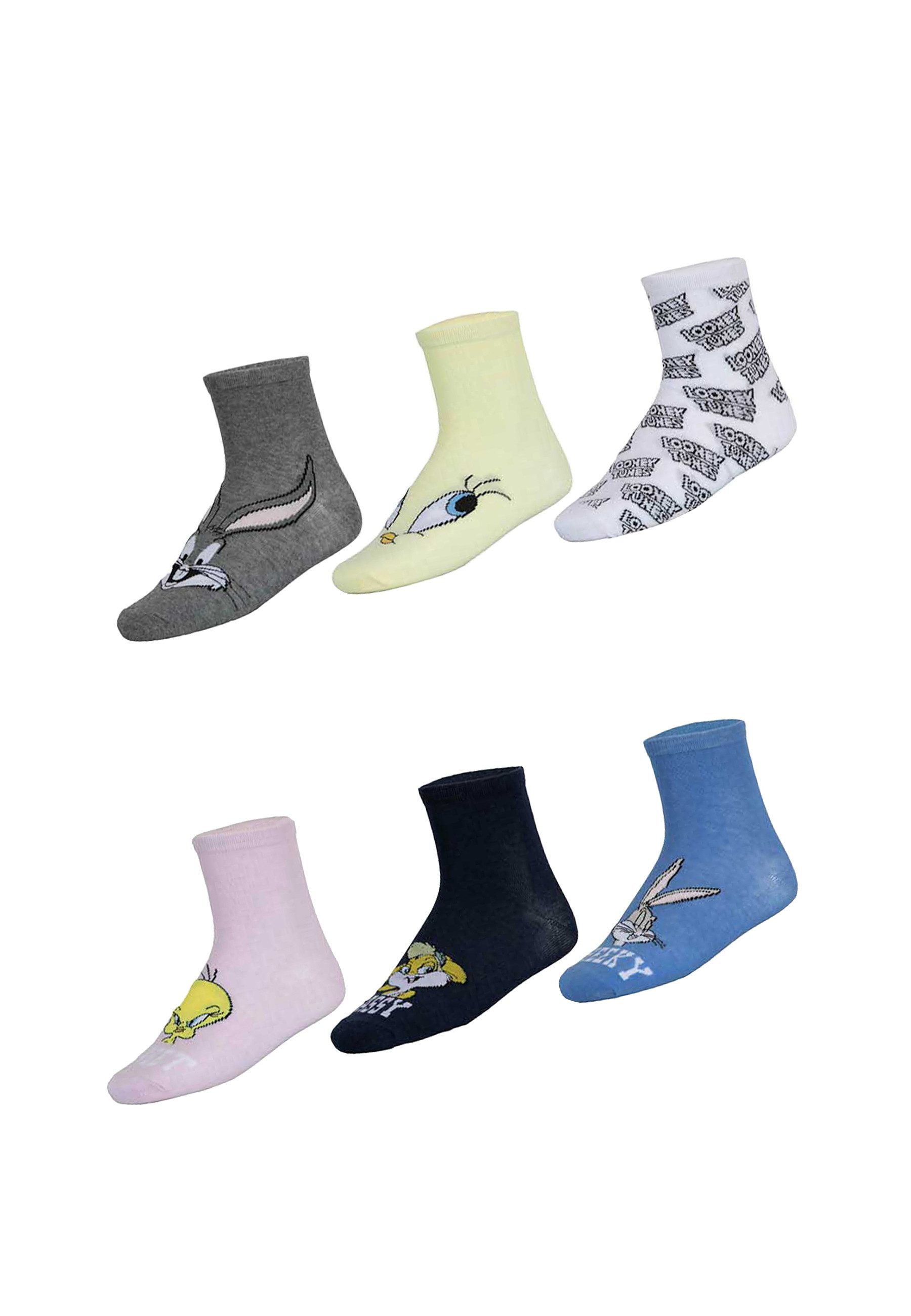 LOONEY TUNES Носки Damen Носки 6er Pack Baumwolle Cartoon (6-Paar)