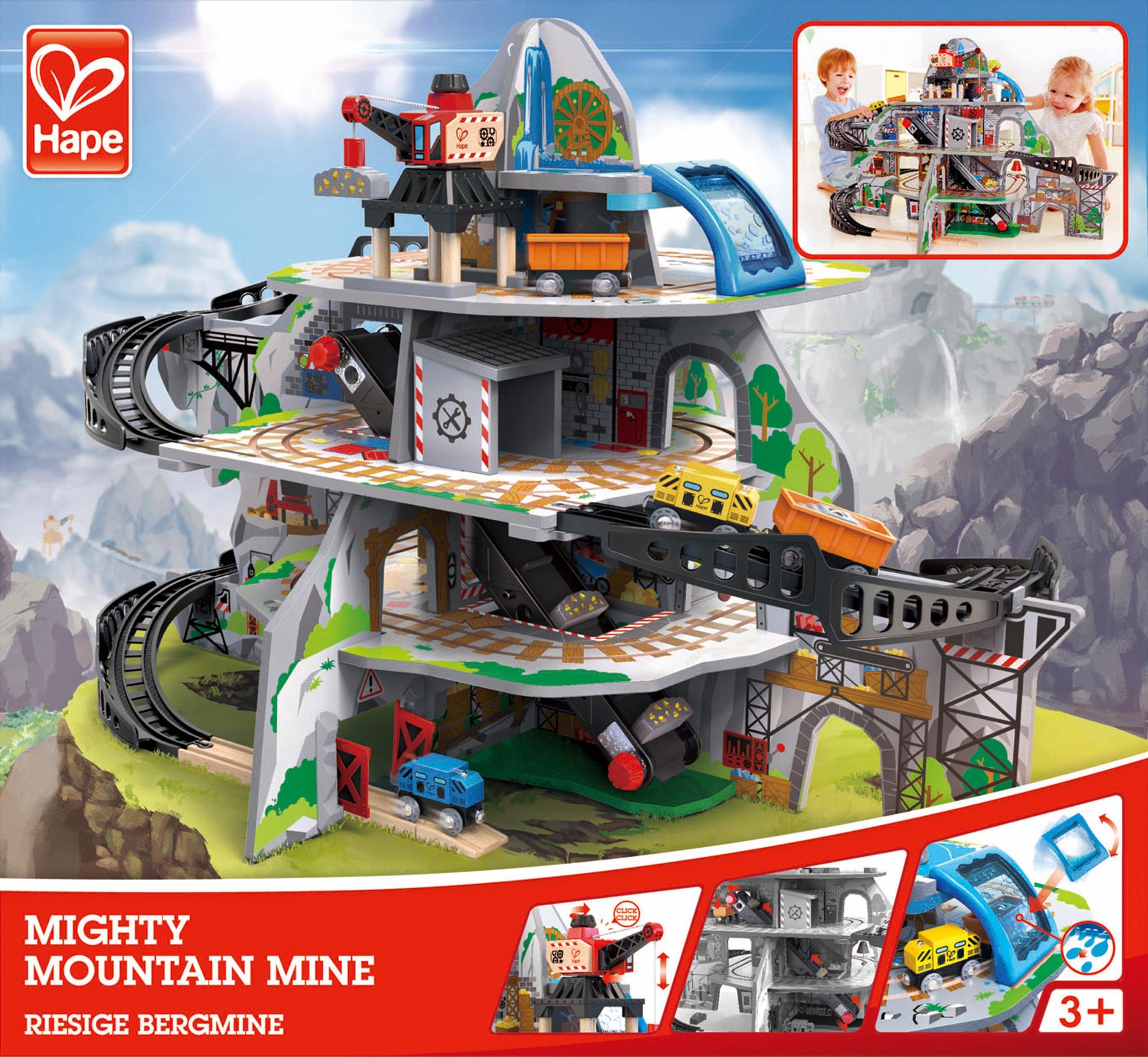 Hape Spielzeug-Eisenbahn Riesige Bergmine, 32-tlg., (Set, 32-tlg) günstig online kaufen